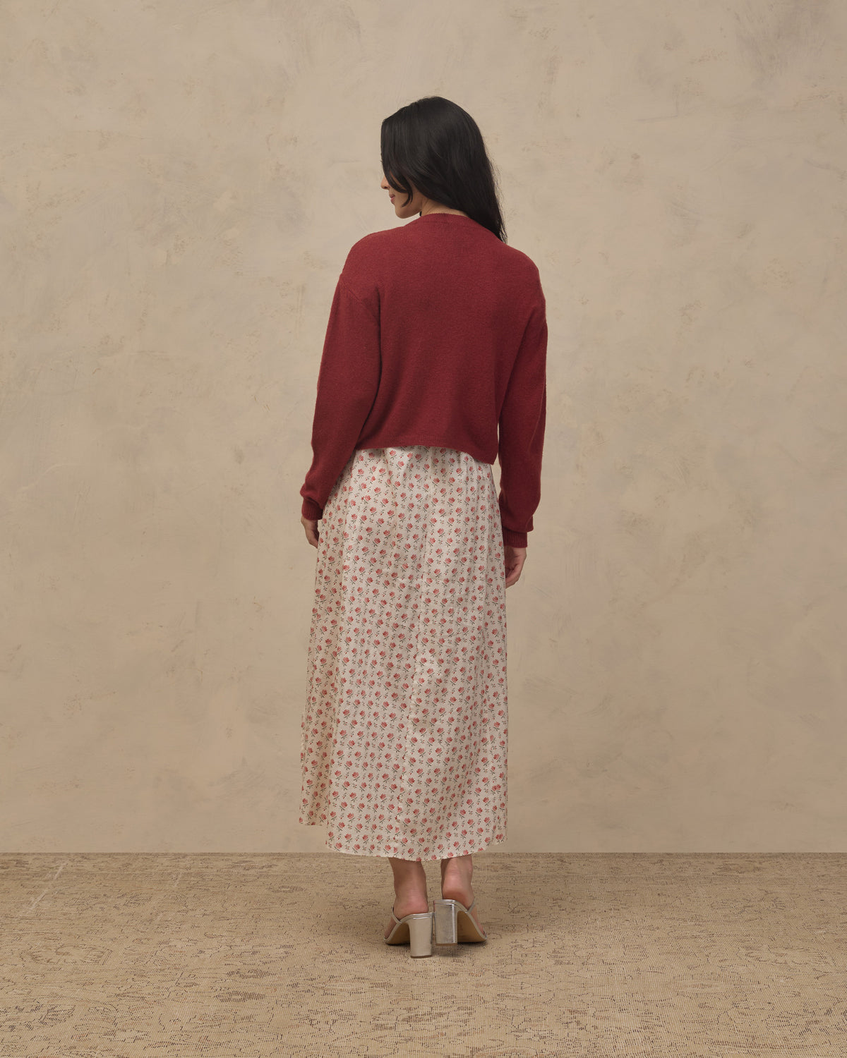 Women's Bow Cardigan Ruby