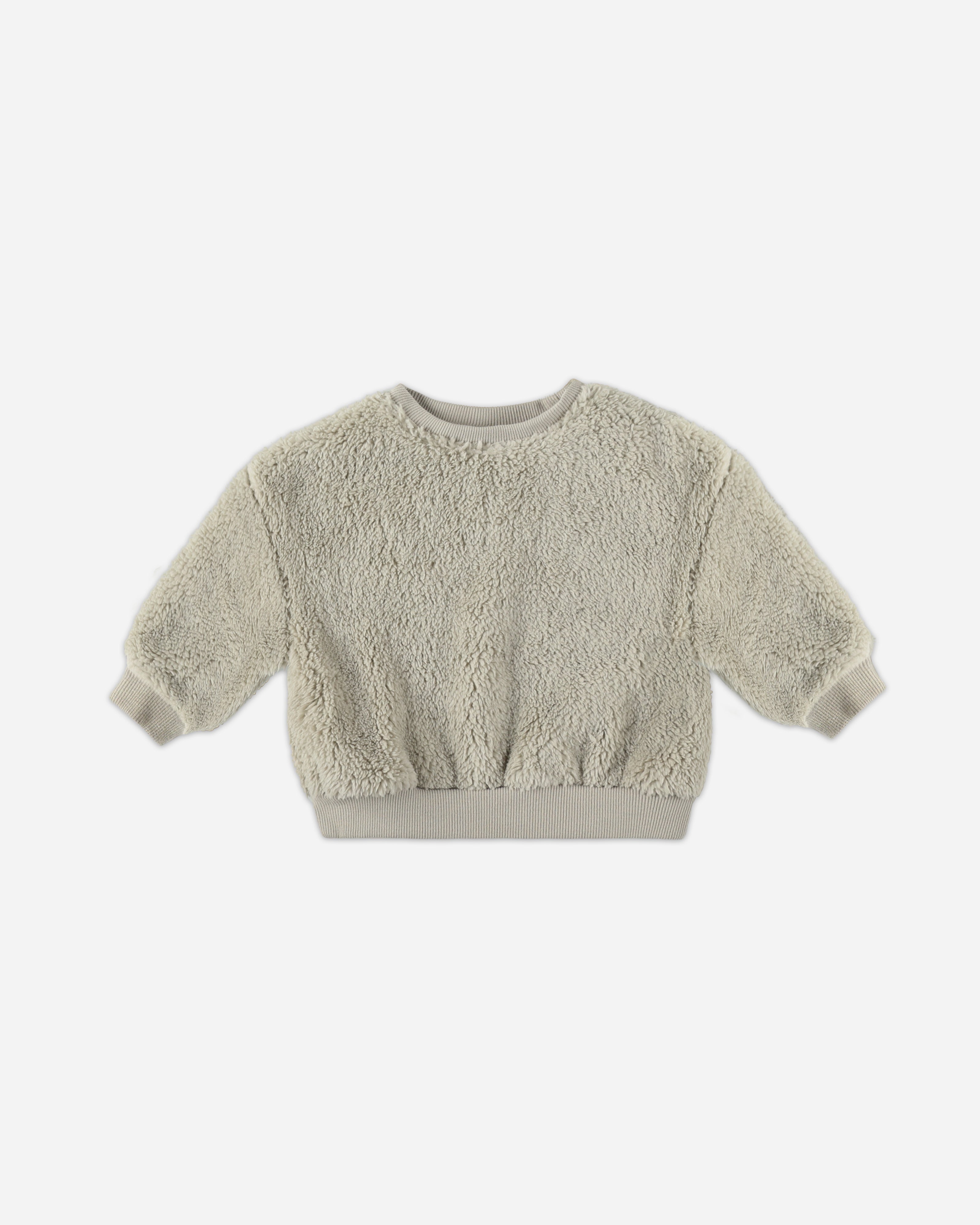 Drop Shoulder Sweatshirt || Pewter - Rylee + Cru | Kids Clothes | Trendy Baby Clothes | Modern Infant Outfits |