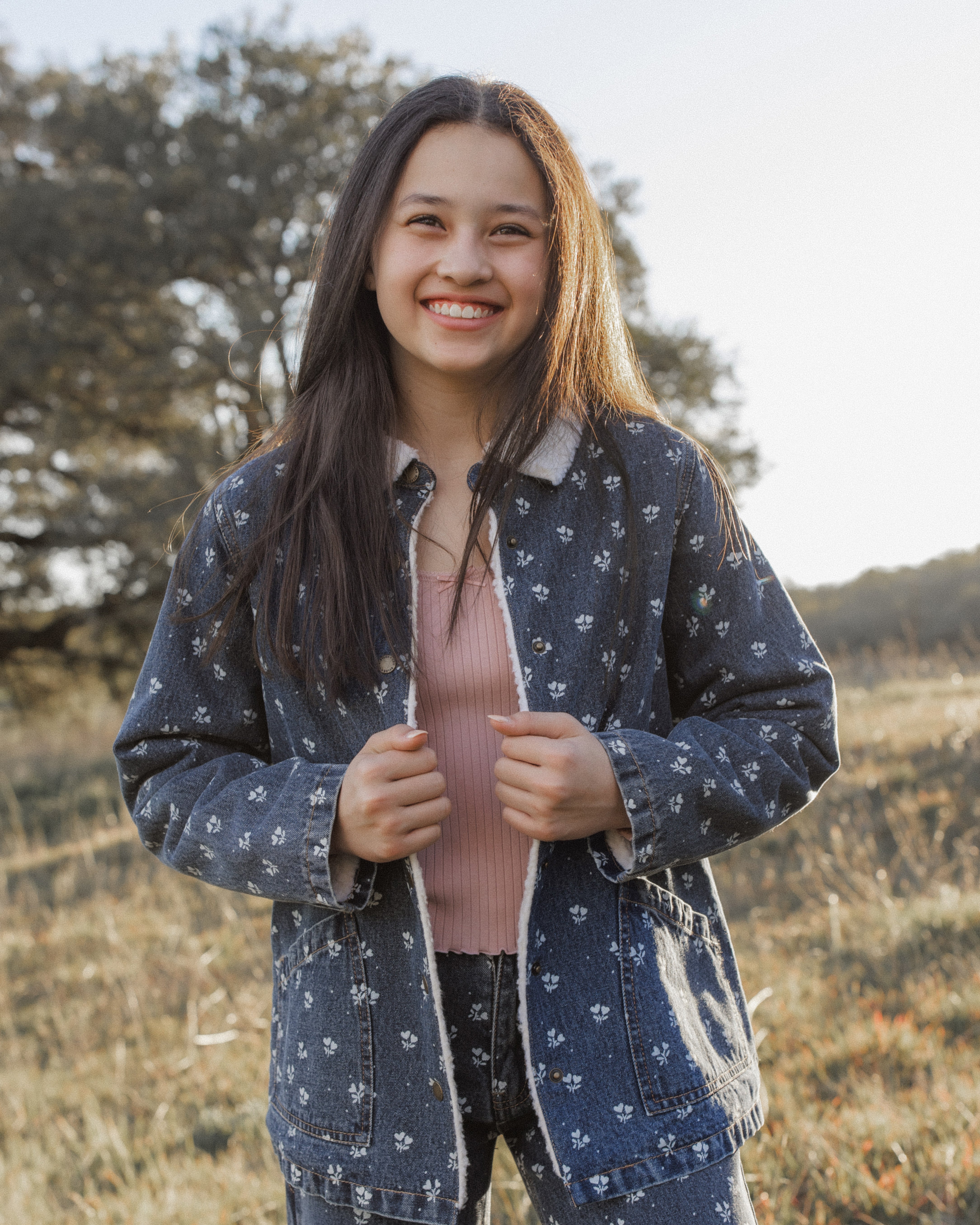 Teen Long Chore Coat Heart Ditsy - Rylee + Cru | Kids Clothes | Trendy Baby Clothes | Modern Infant Outfits |