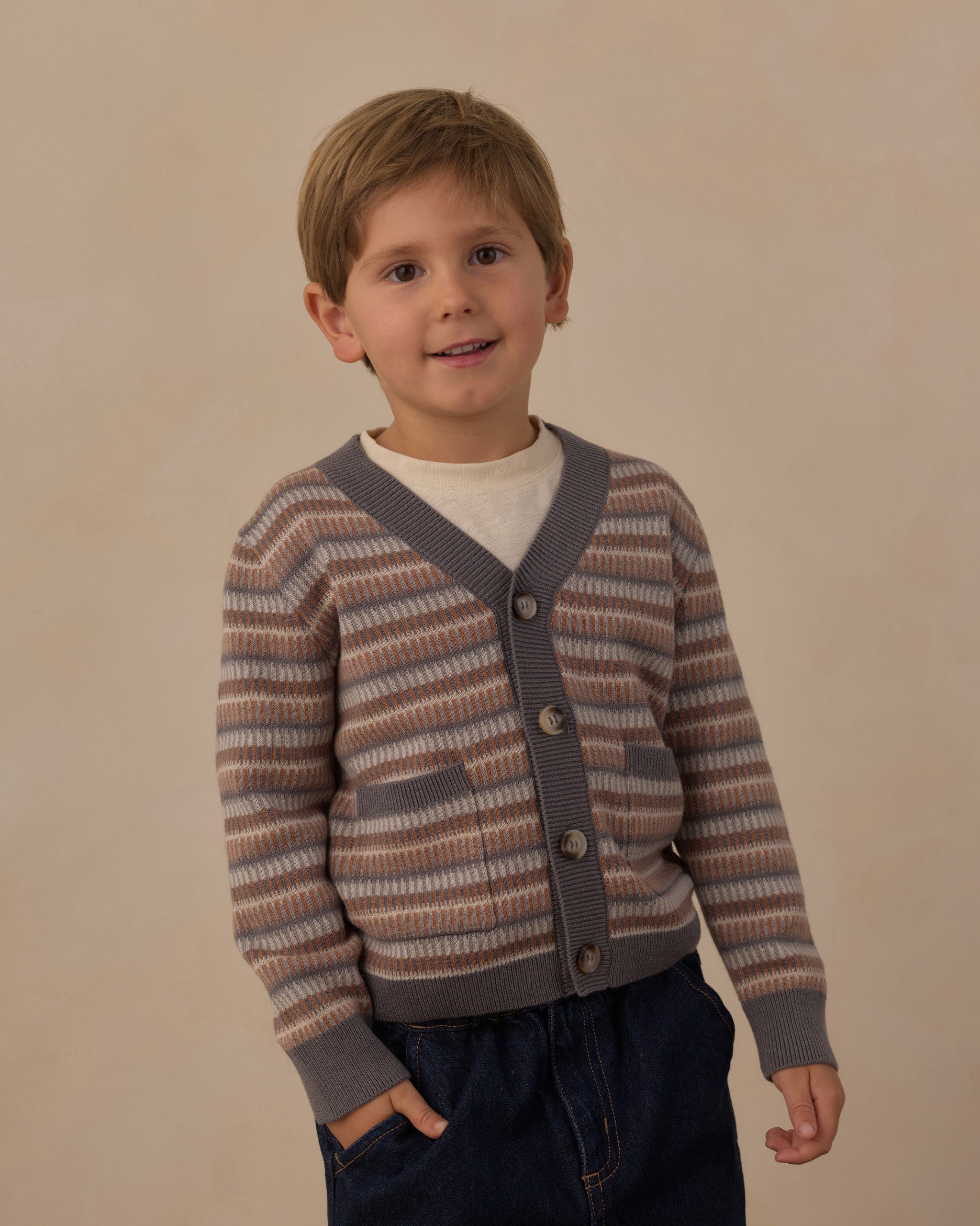 Wynn Cardigan Multi-Stripe - Rylee + Cru | Kids Clothes | Trendy Baby Clothes | Modern Infant Outfits |