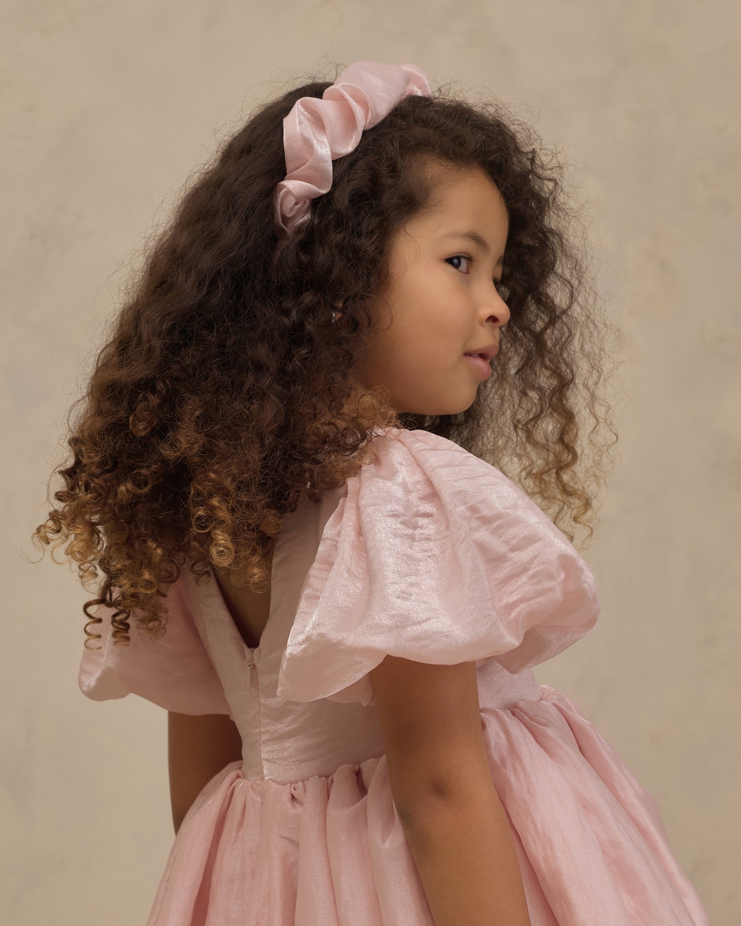 Gathered Headband Rose Shimmer - Rylee + Cru | Kids Clothes | Trendy Baby Clothes | Modern Infant Outfits |