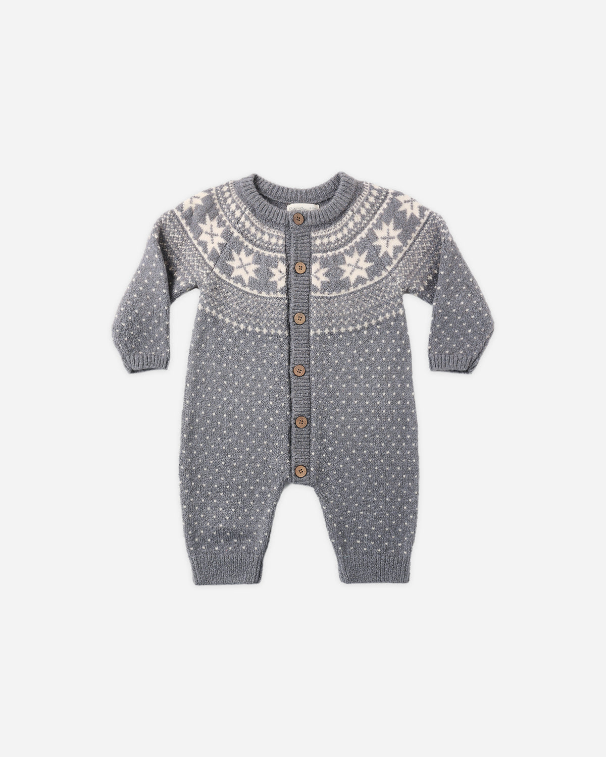 Fair Isle Romper Slate - Rylee + Cru | Kids Clothes | Trendy Baby Clothes | Modern Infant Outfits |