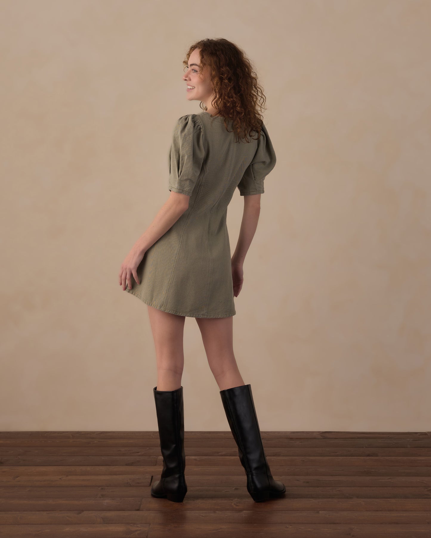 Women's Levi Mini Dress Dark Sage - Rylee + Cru | Kids Clothes | Trendy Baby Clothes | Modern Infant Outfits |