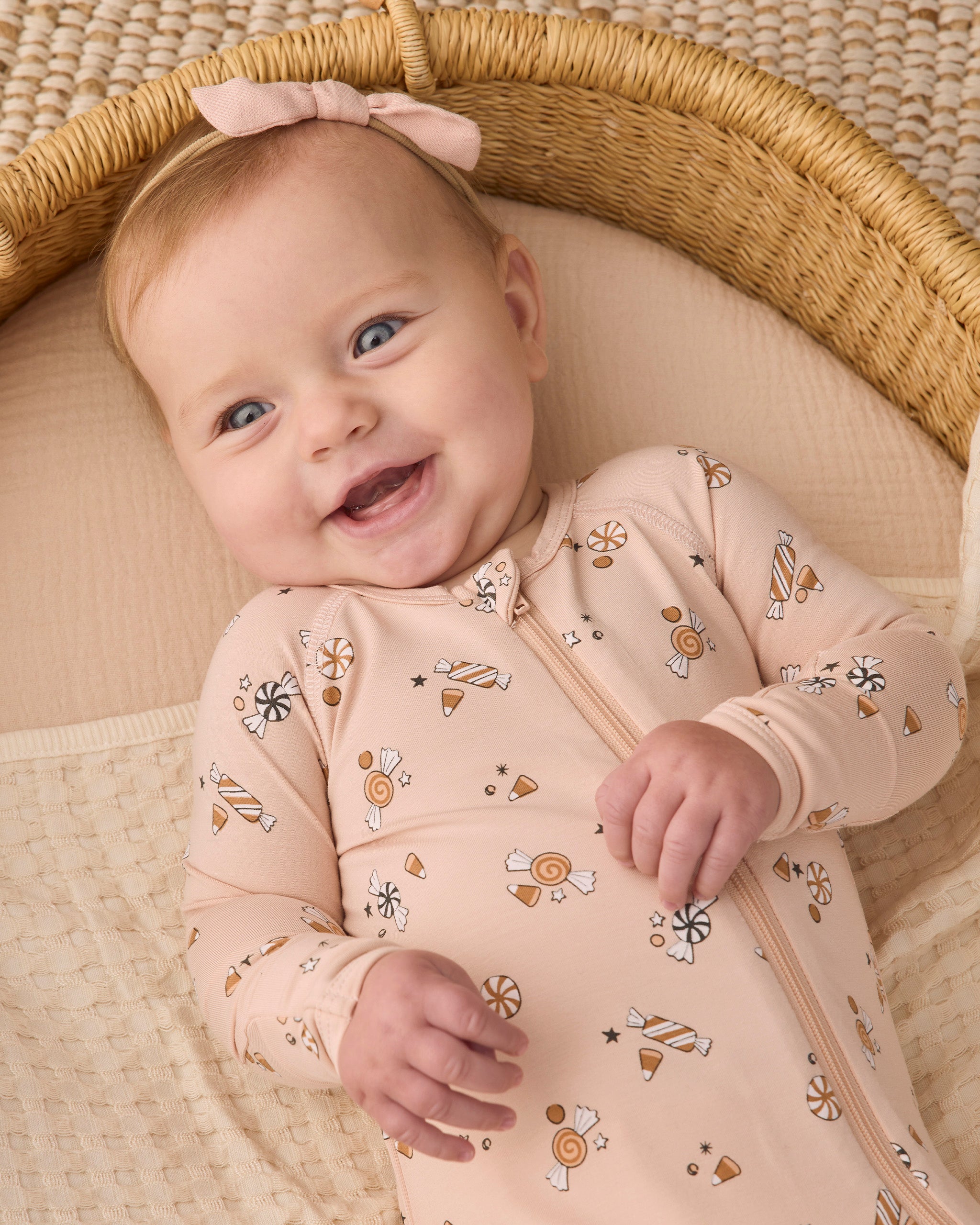 Bamboo Zip Footie Candy - Rylee + Cru | Kids Clothes | Trendy Baby Clothes | Modern Infant Outfits |