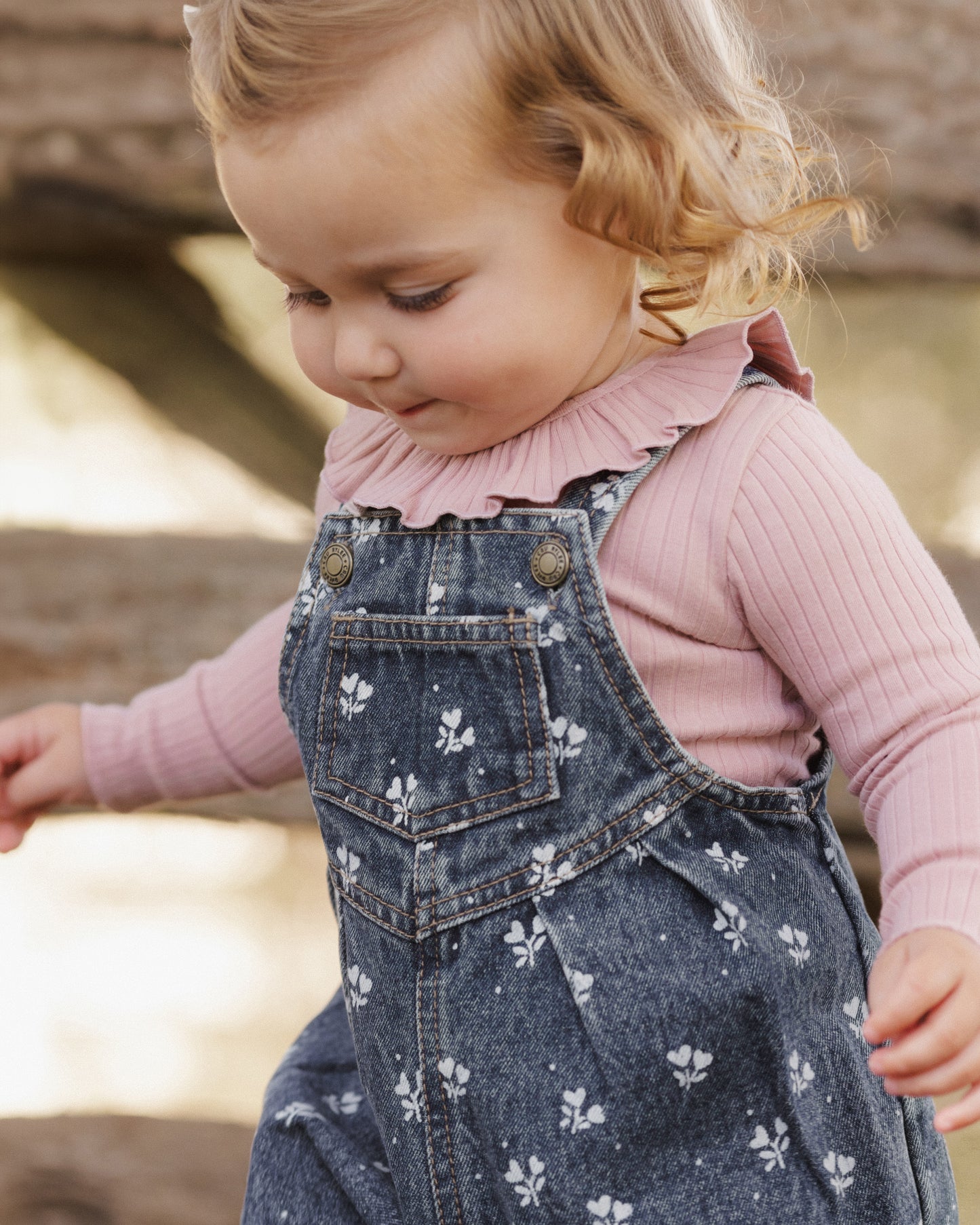 Vintage Overall Heart Ditsy - Rylee + Cru | Kids Clothes | Trendy Baby Clothes | Modern Infant Outfits |
