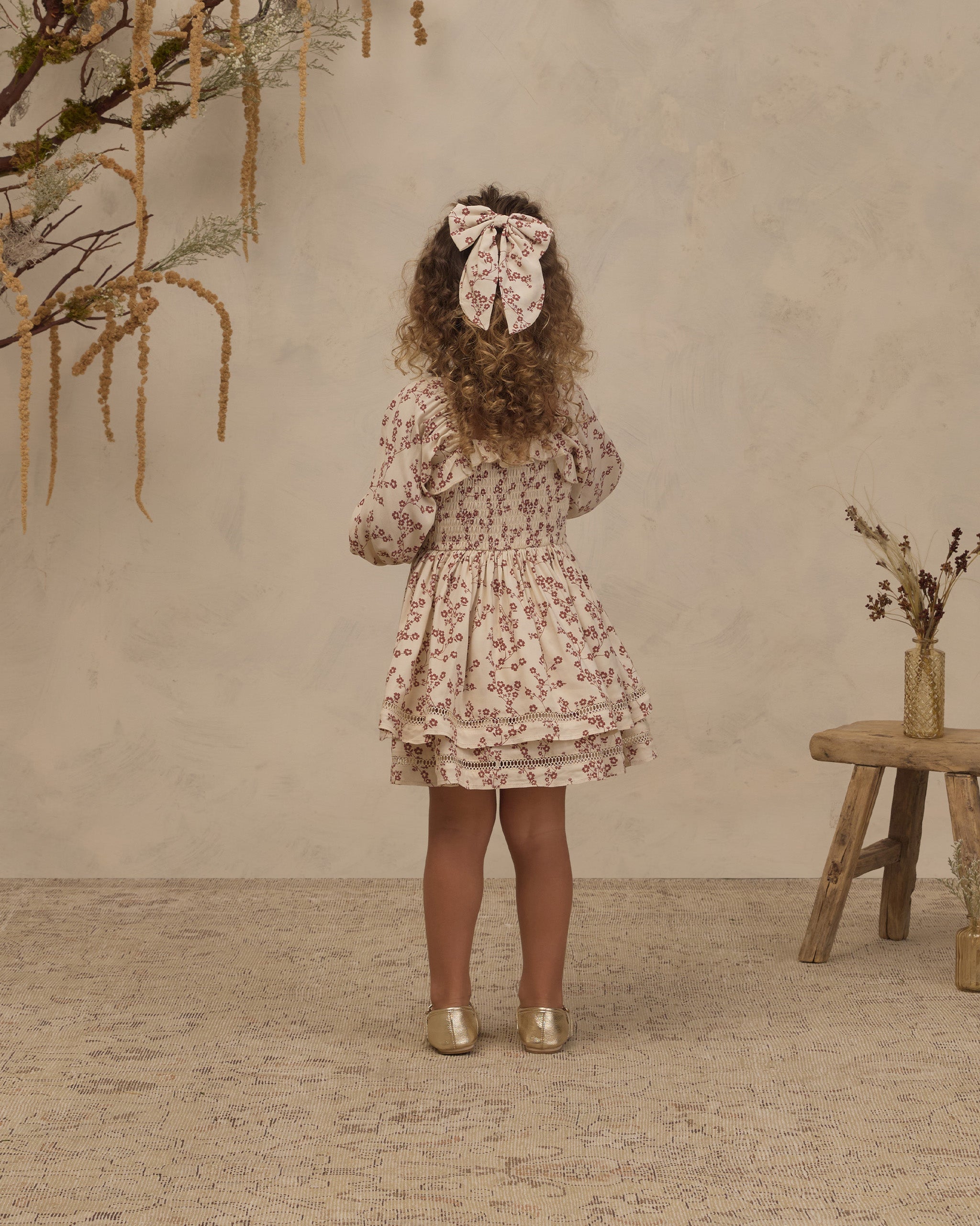 Everly Bow Floral Toile - Rylee + Cru | Kids Clothes | Trendy Baby Clothes | Modern Infant Outfits |
