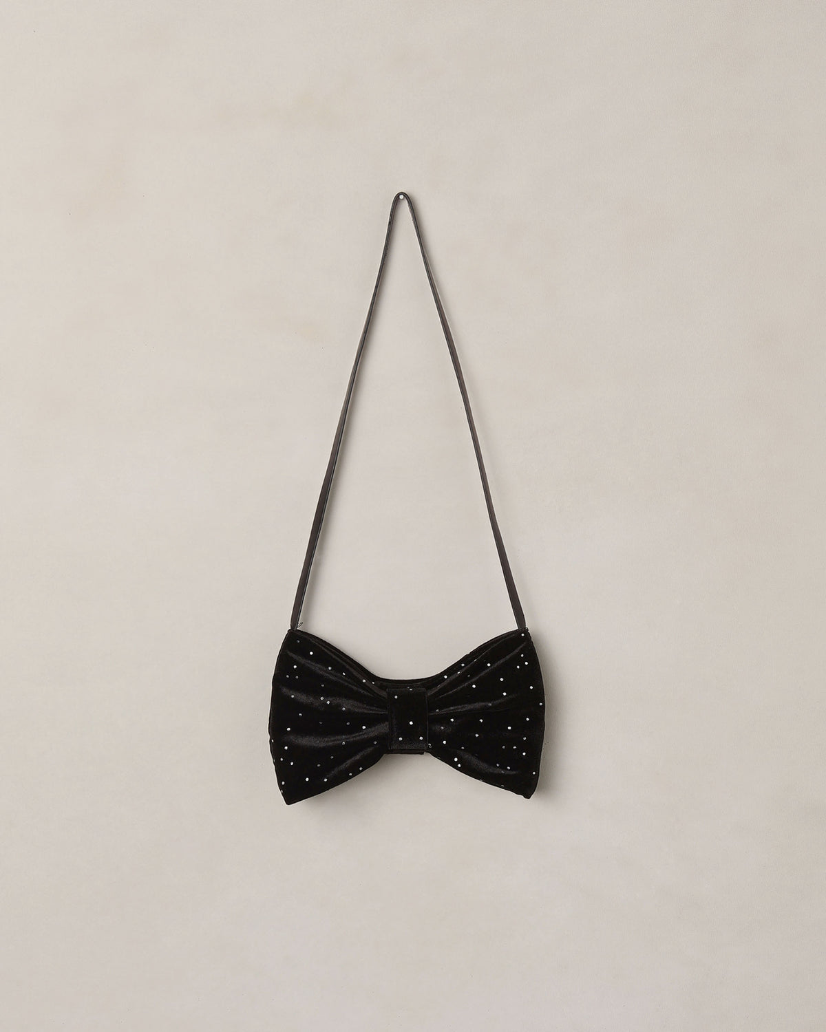 Bow Purse Black Rhinestone