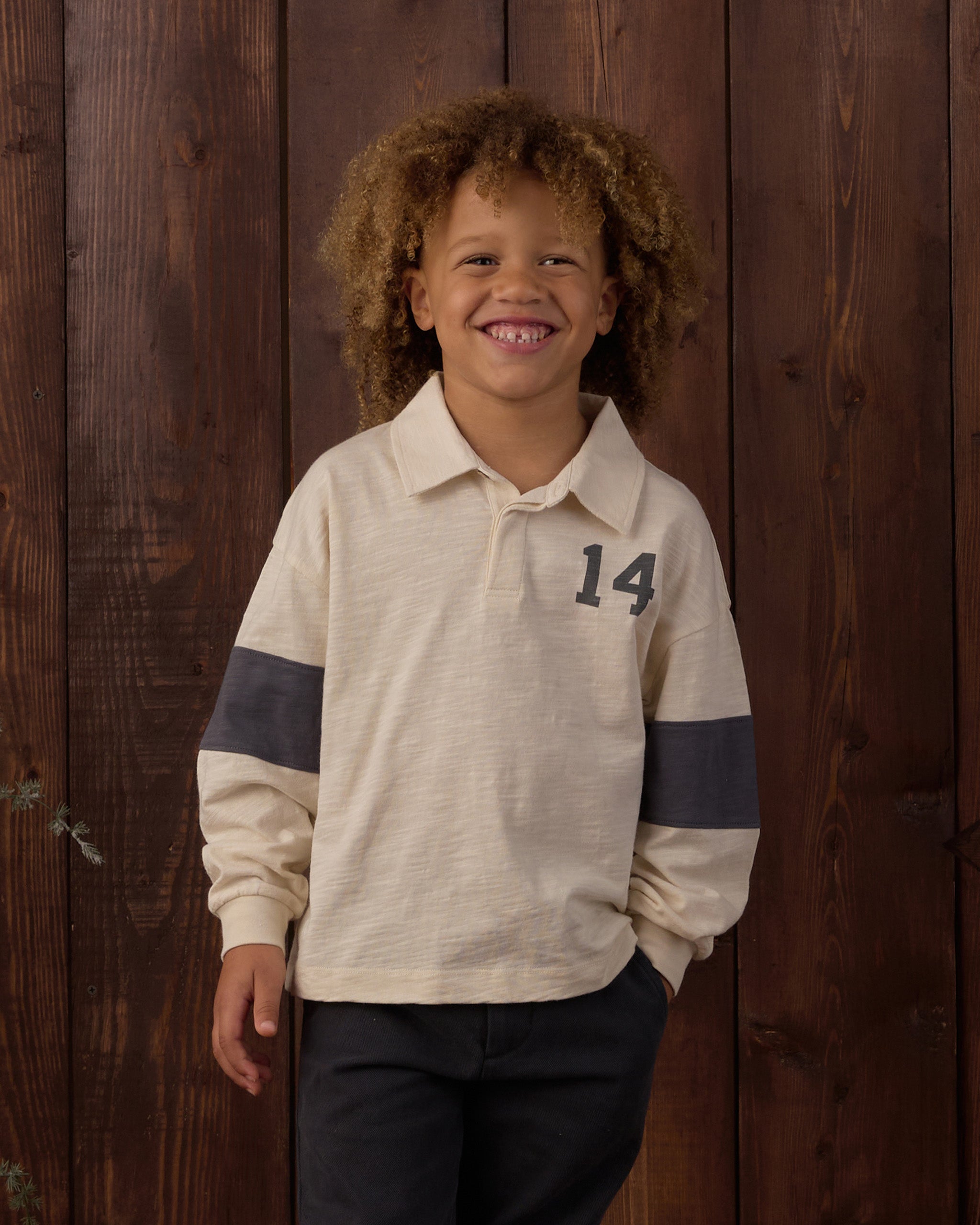 Rugby Polo Midnight - Rylee + Cru | Kids Clothes | Trendy Baby Clothes | Modern Infant Outfits |