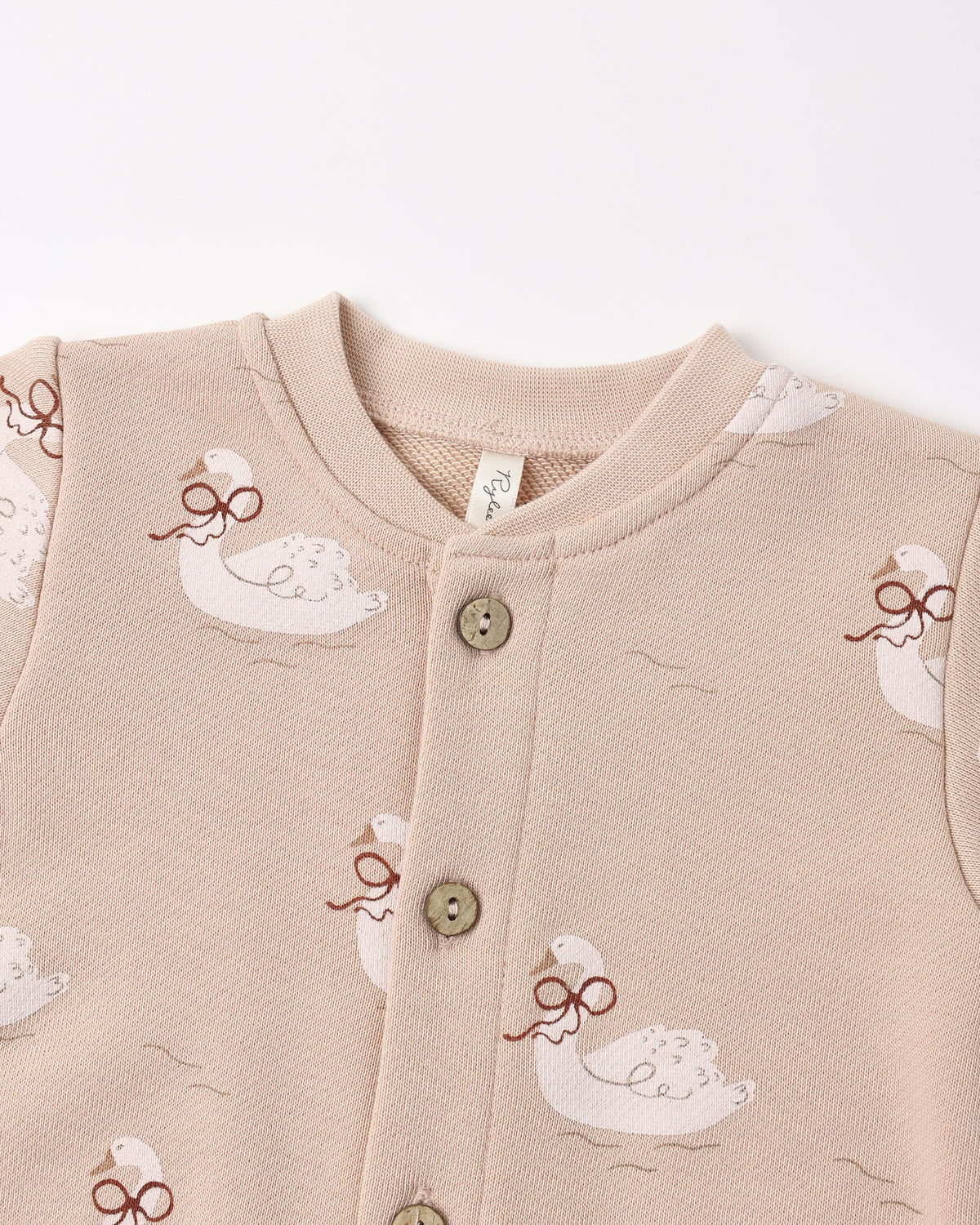 Button Down Jumpsuit Swans - Rylee + Cru | Kids Clothes | Trendy Baby Clothes | Modern Infant Outfits |