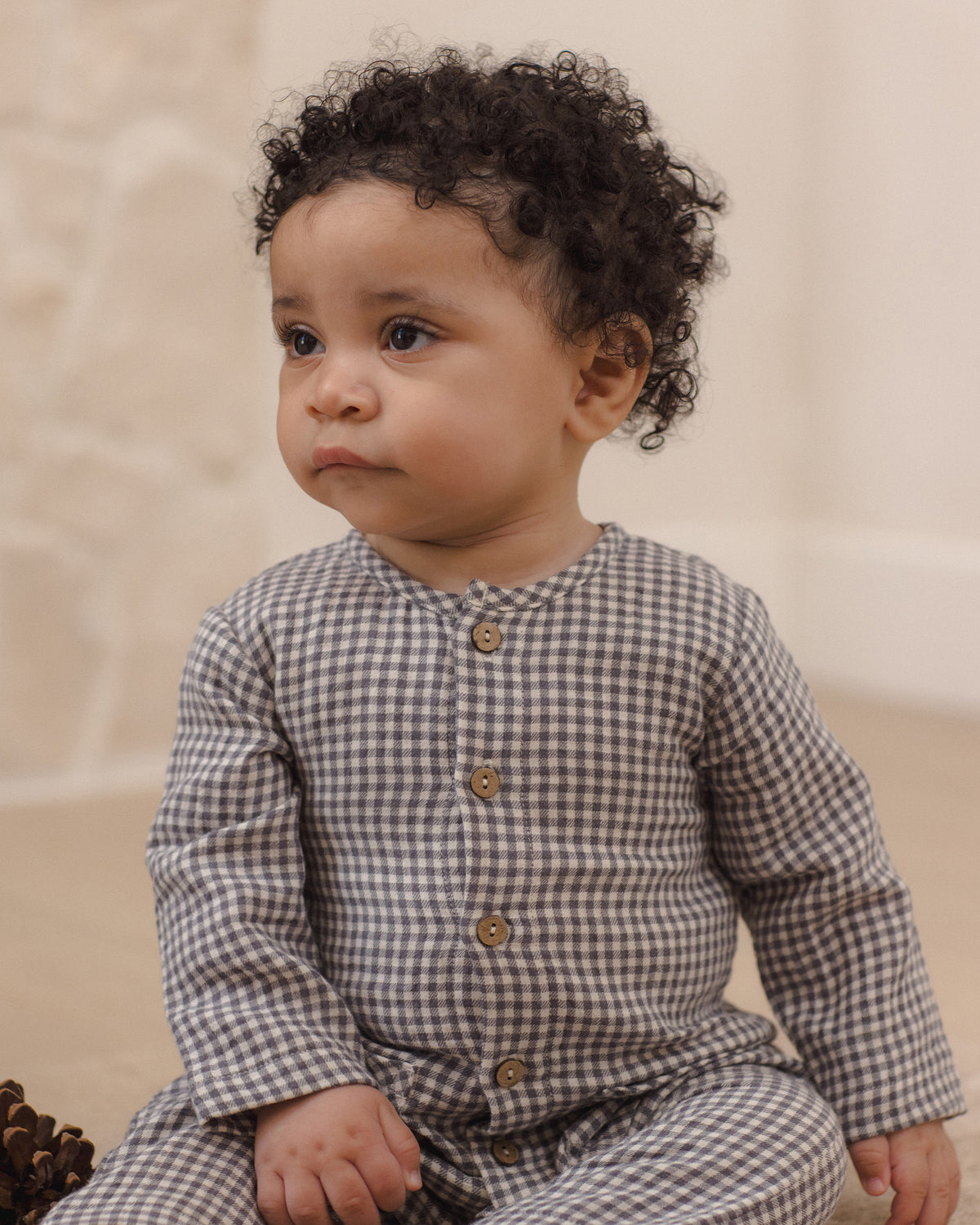 Pocketed Woven Jumpsuit Midnight Gingham - Rylee + Cru | Kids Clothes | Trendy Baby Clothes | Modern Infant Outfits |