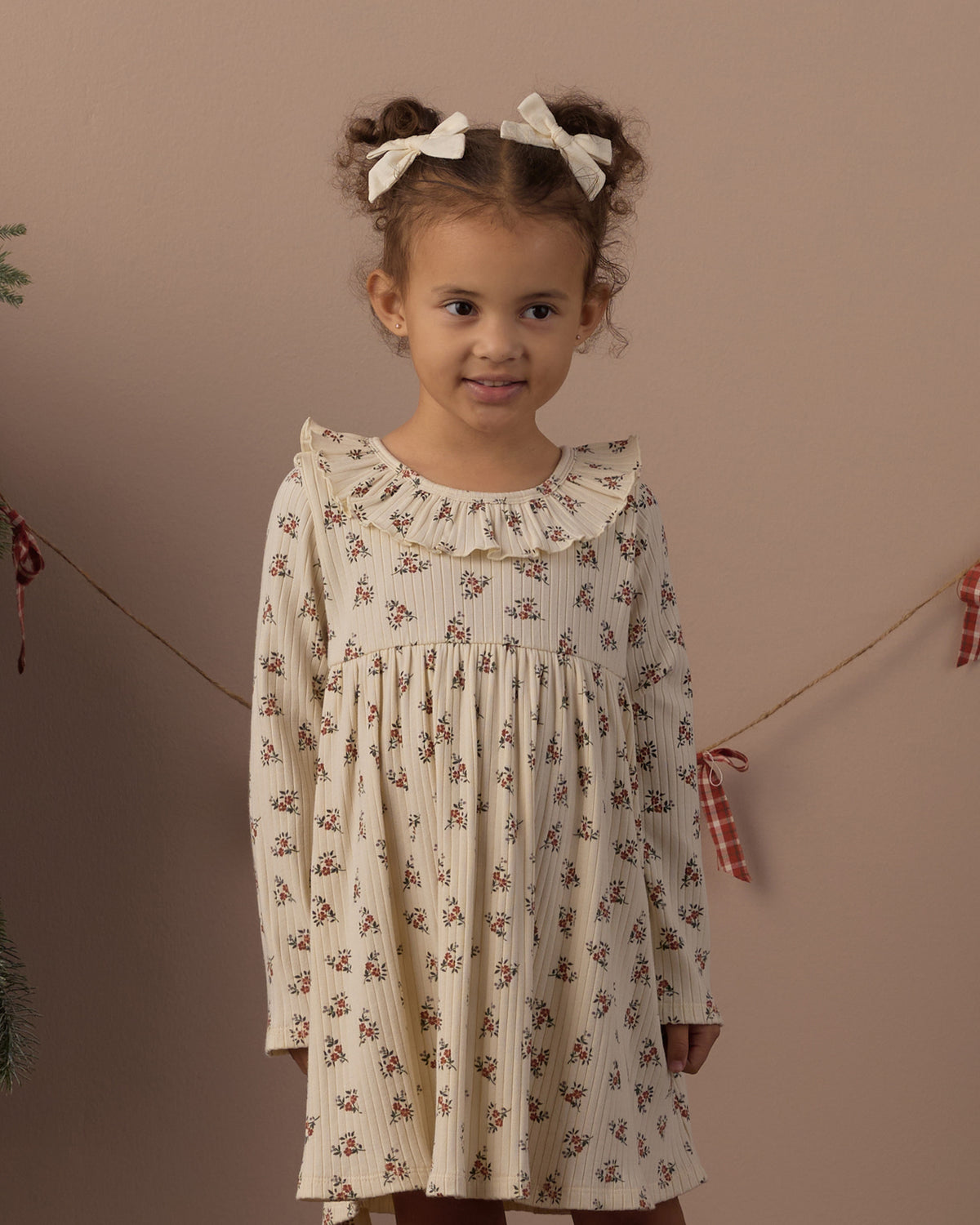 Ruffle Collar Dress Ruby Bloom - Rylee + Cru | Kids Clothes | Trendy Baby Clothes | Modern Infant Outfits |