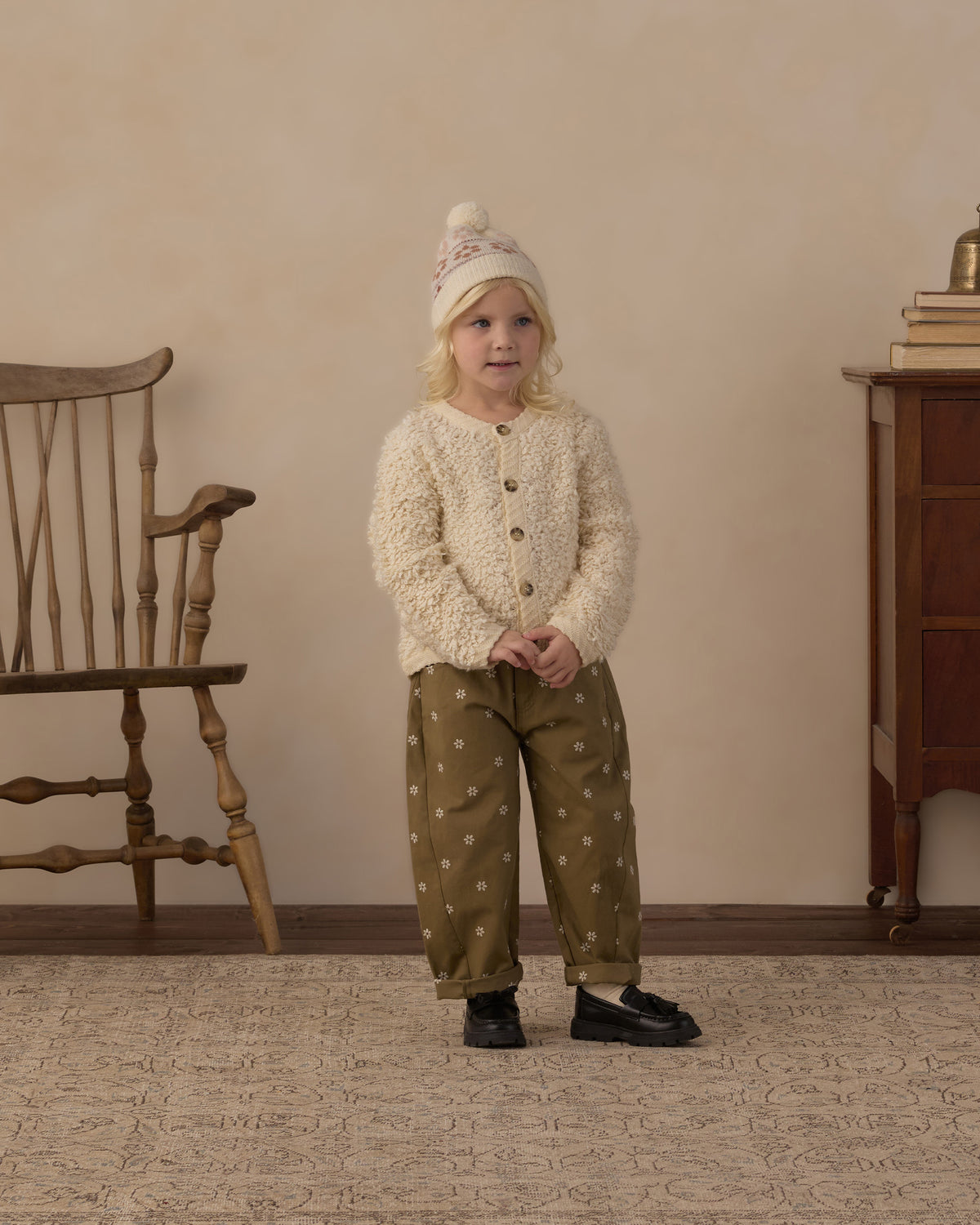 Barrel Pant Embroidered Daisies - Rylee + Cru | Kids Clothes | Trendy Baby Clothes | Modern Infant Outfits |