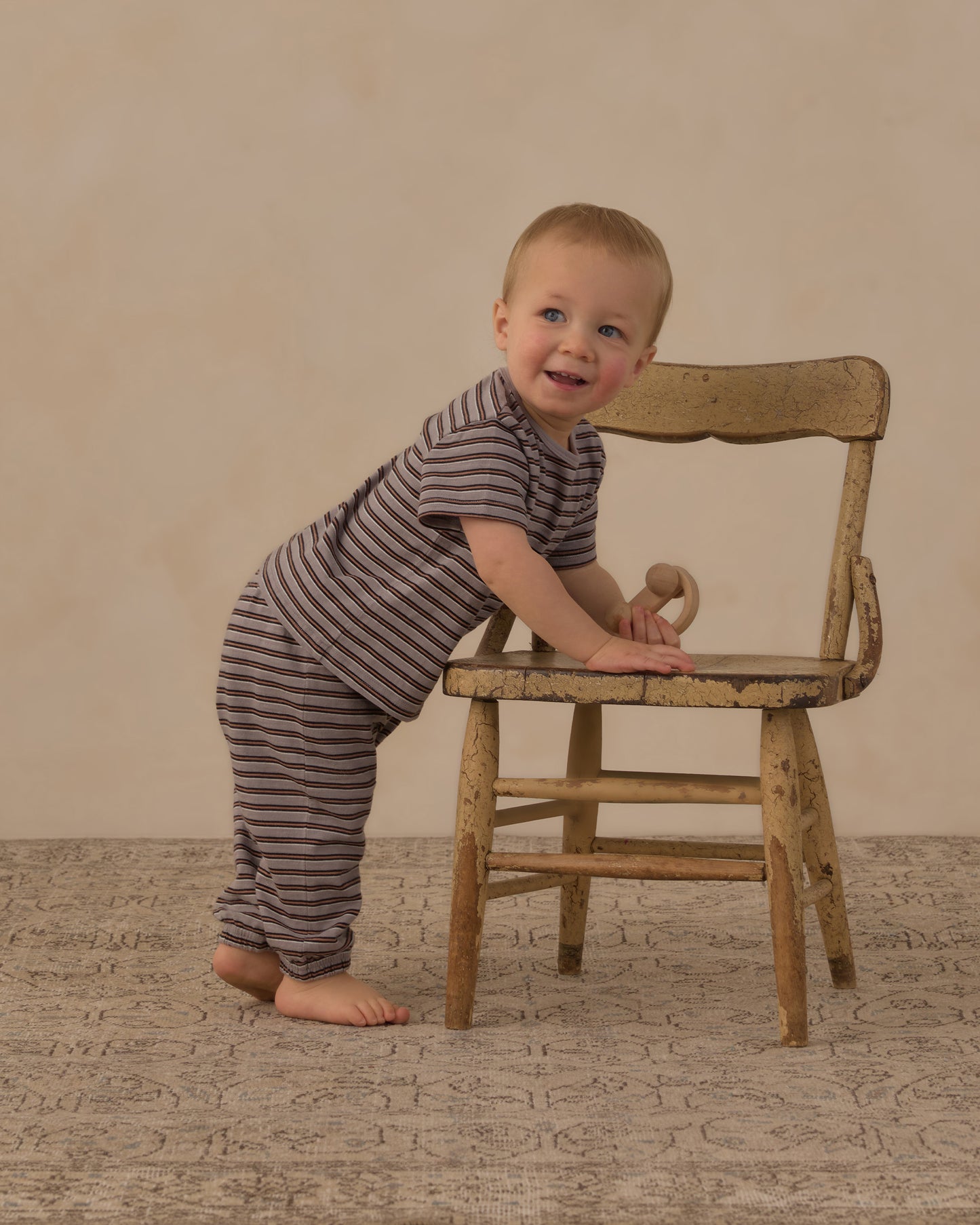 Jersey Tee + Pant Set Vintage Stripe - Rylee + Cru | Kids Clothes | Trendy Baby Clothes | Modern Infant Outfits |