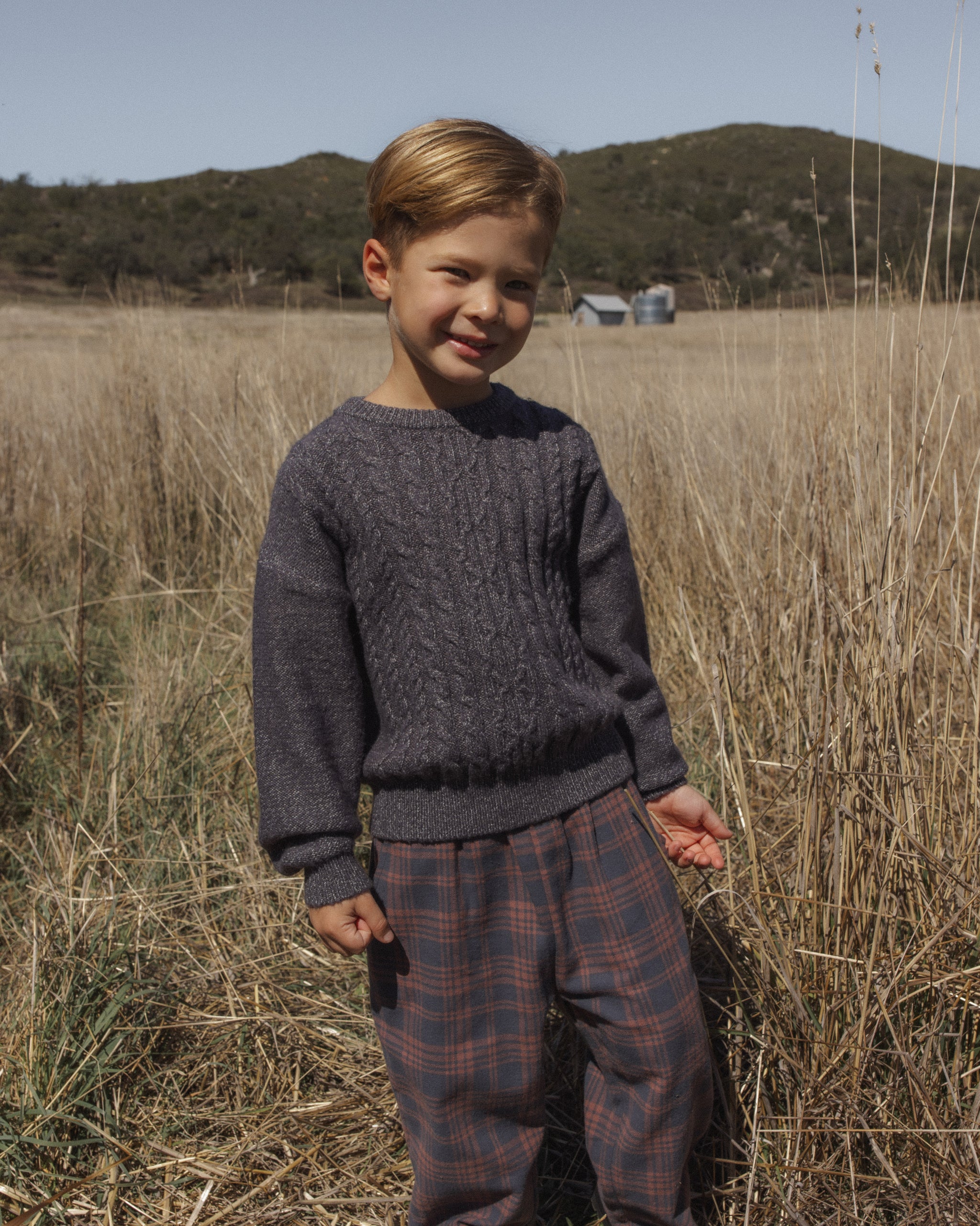 Aspen Sweater Midnight - Rylee + Cru | Kids Clothes | Trendy Baby Clothes | Modern Infant Outfits |