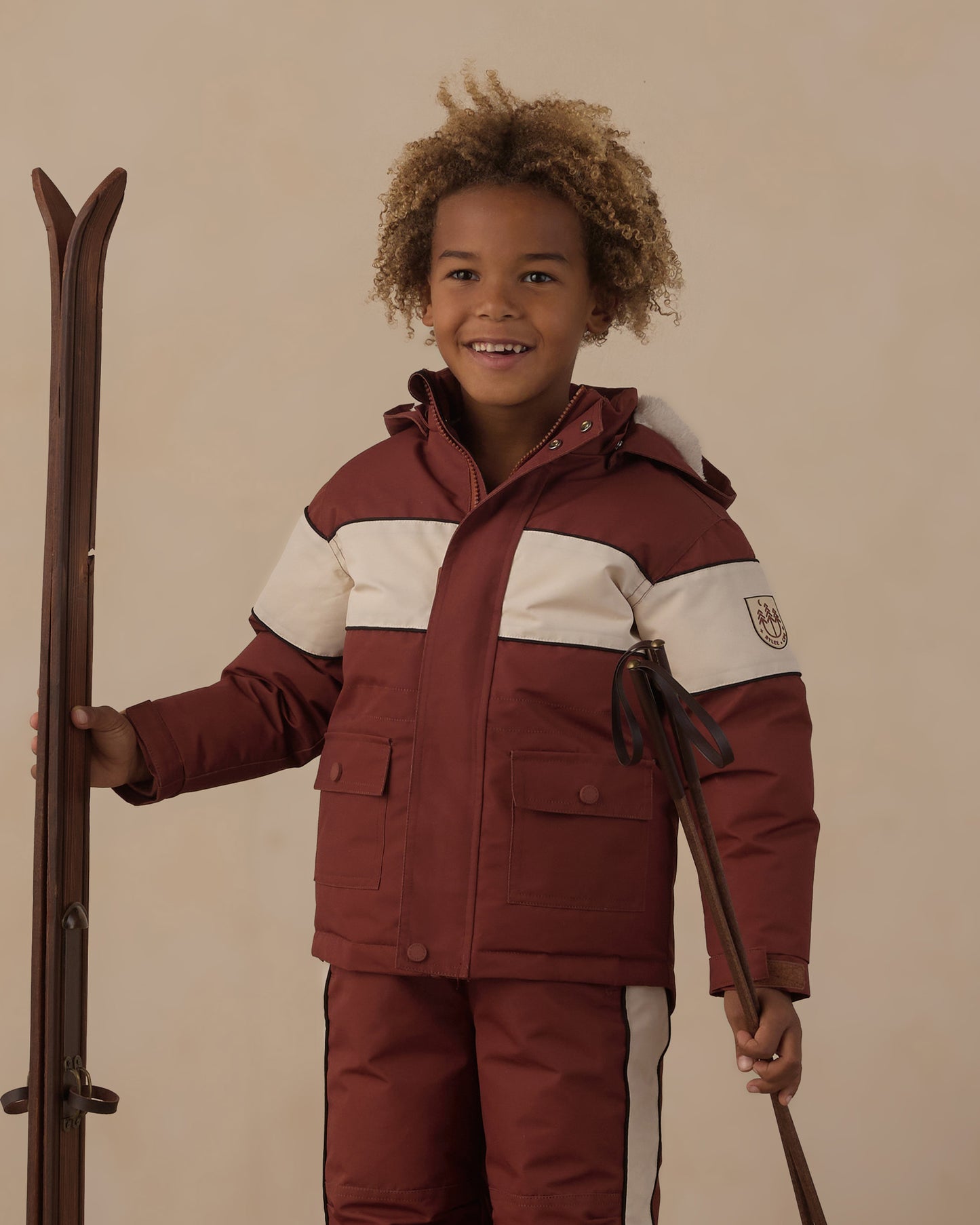 Snow Bib Brick - Rylee + Cru | Kids Clothes | Trendy Baby Clothes | Modern Infant Outfits |