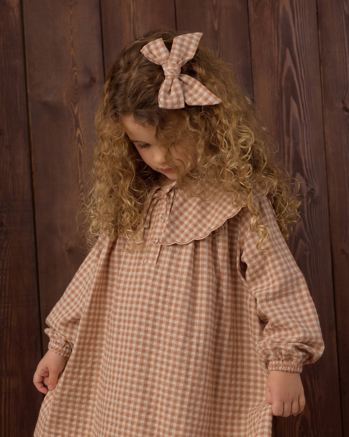 Bow Fawn Gingham - Rylee + Cru | Kids Clothes | Trendy Baby Clothes | Modern Infant Outfits |