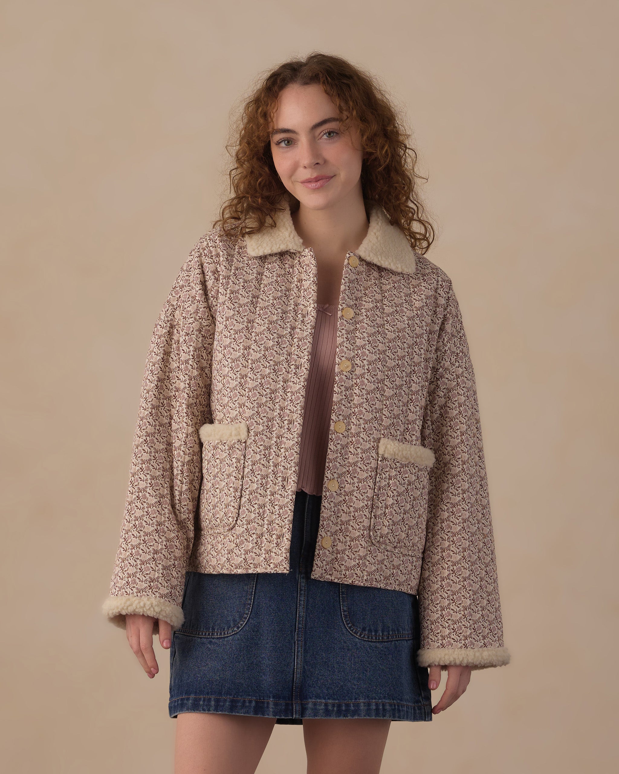 Women's Quilted Collared Jacket Primrose - Rylee + Cru | Kids Clothes | Trendy Baby Clothes | Modern Infant Outfits |