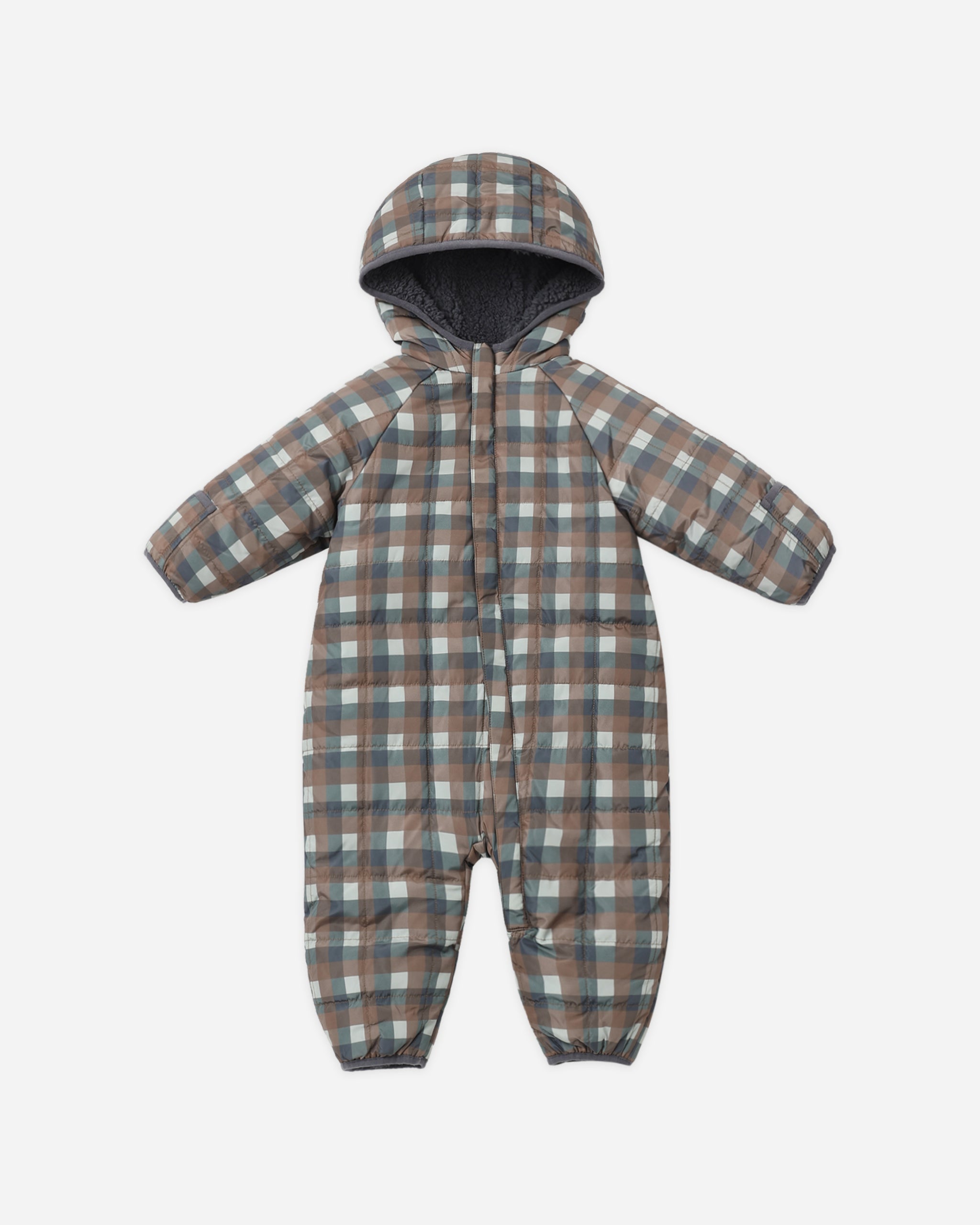 Cedar Puffer Suit Midnight Check - Rylee + Cru | Kids Clothes | Trendy Baby Clothes | Modern Infant Outfits |