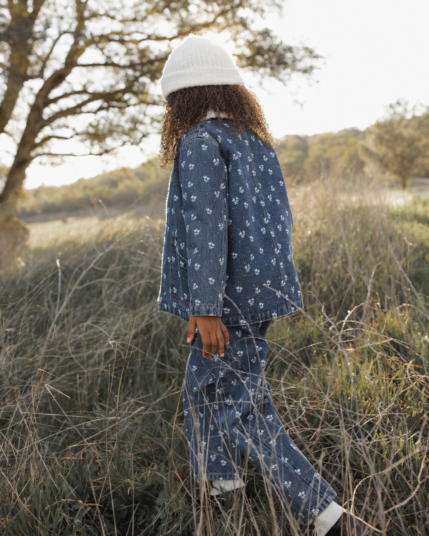 Long Chore Coat Heart Ditsy - Rylee + Cru | Kids Clothes | Trendy Baby Clothes | Modern Infant Outfits |