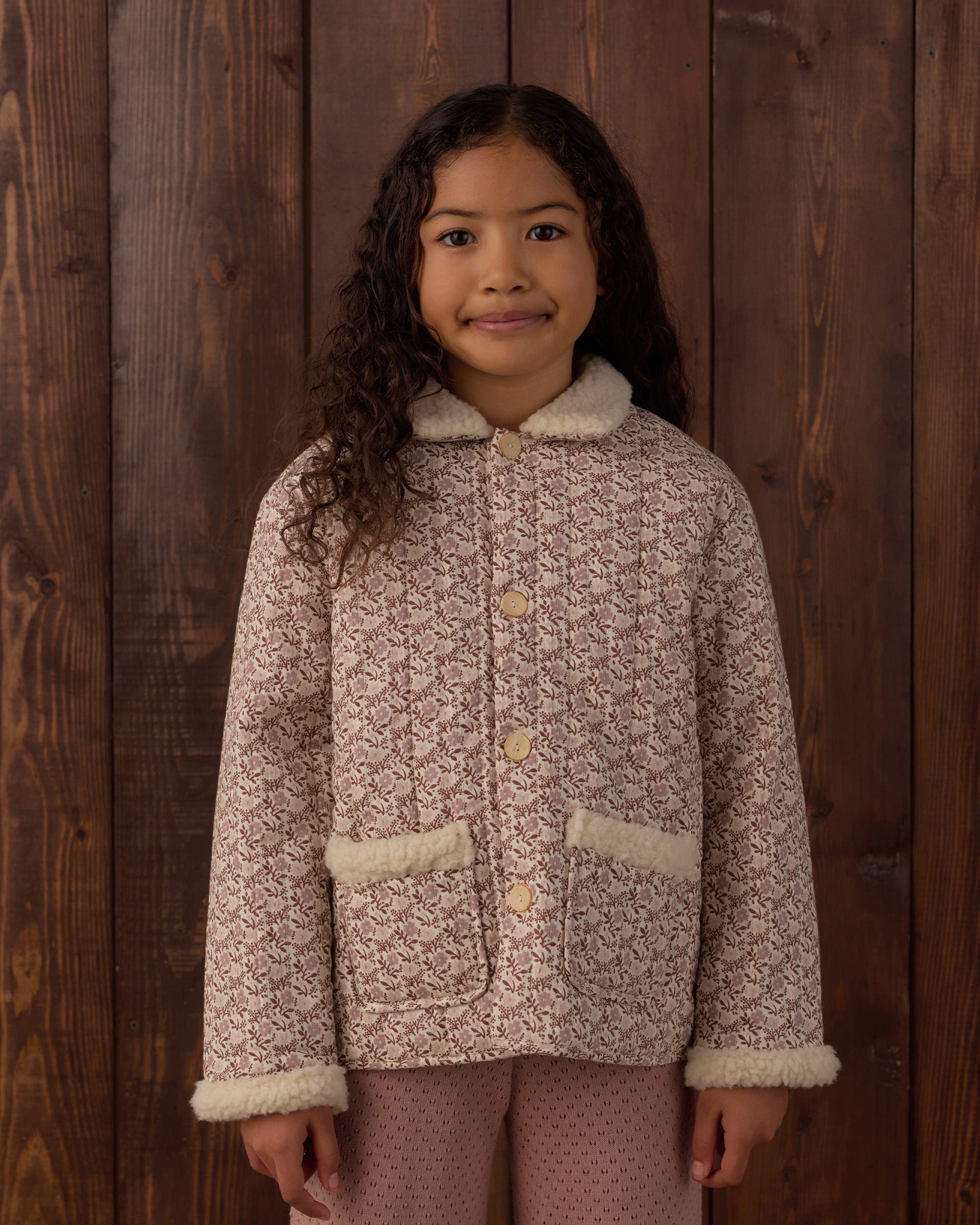 Quilted Collared Coat Primrose - Rylee + Cru | Kids Clothes | Trendy Baby Clothes | Modern Infant Outfits |