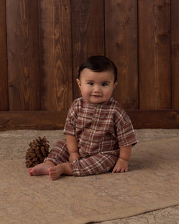 Hayes Jumpsuit Aspen Plaid - Rylee + Cru | Kids Clothes | Trendy Baby Clothes | Modern Infant Outfits |