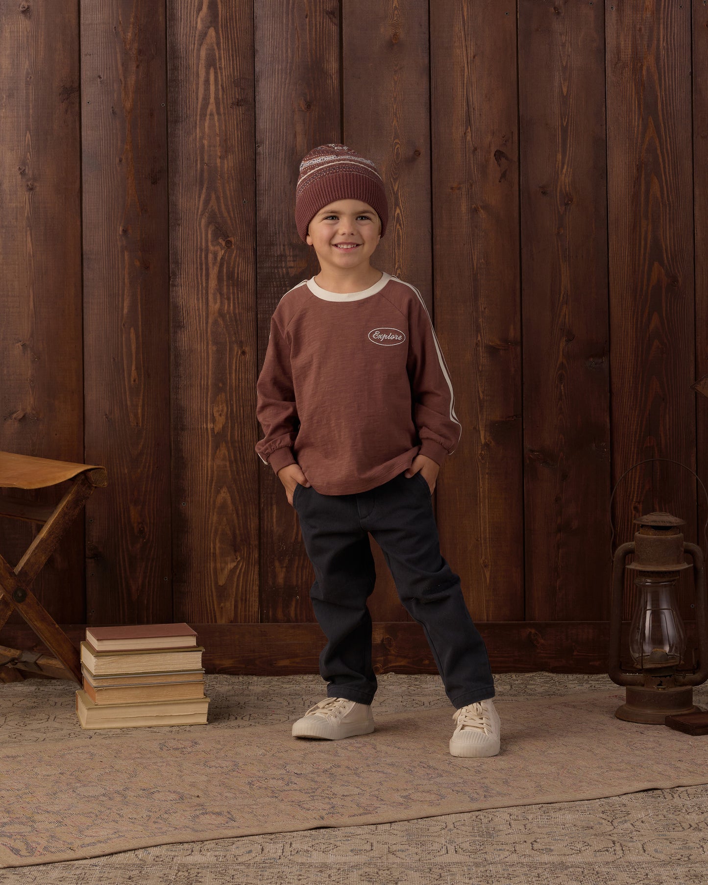 Relaxed Long Sleeve Tee Explore - Rylee + Cru | Kids Clothes | Trendy Baby Clothes | Modern Infant Outfits |