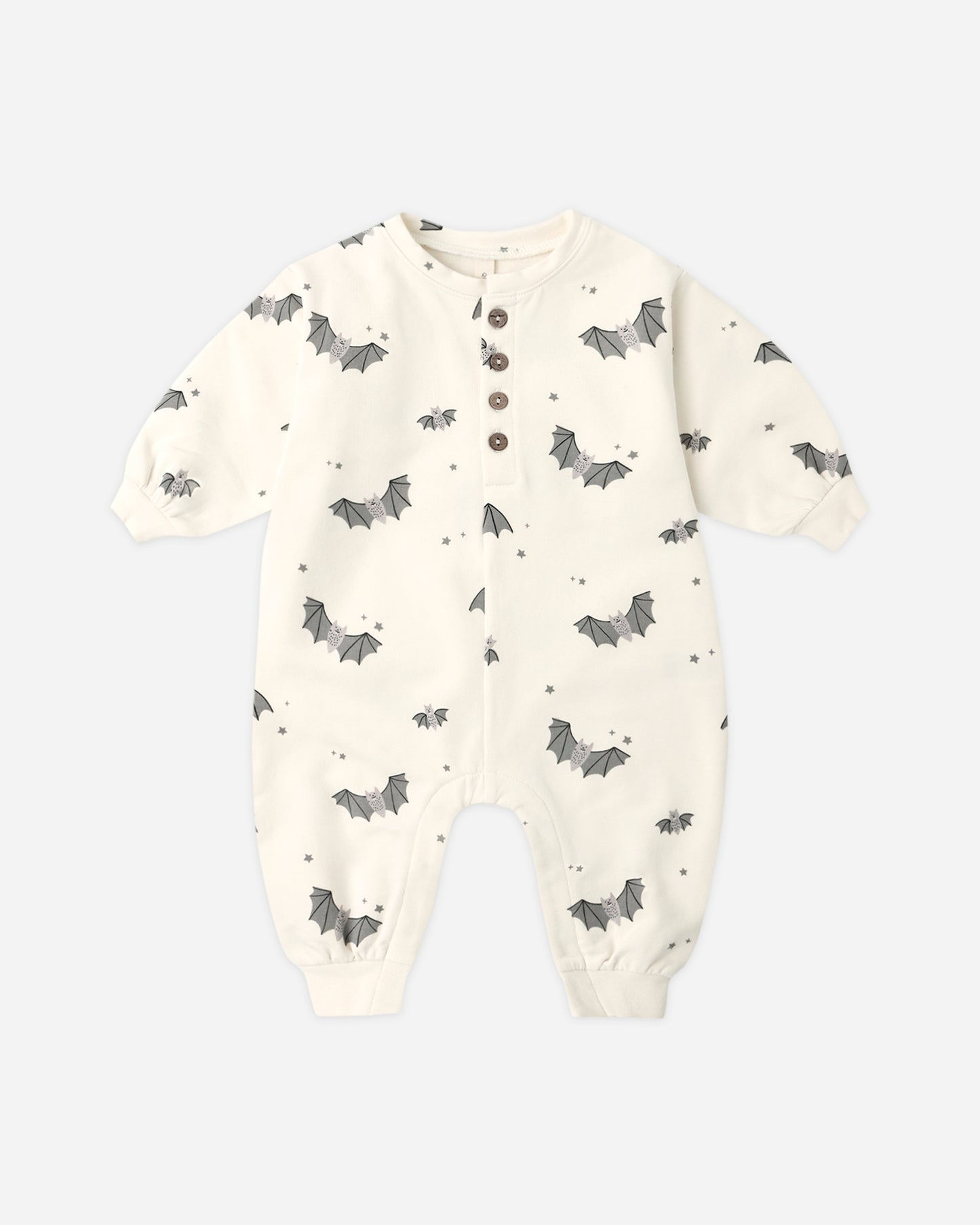 Relaxed Fleece Jumpsuit Baby Bats - Rylee + Cru | Kids Clothes | Trendy Baby Clothes | Modern Infant Outfits |