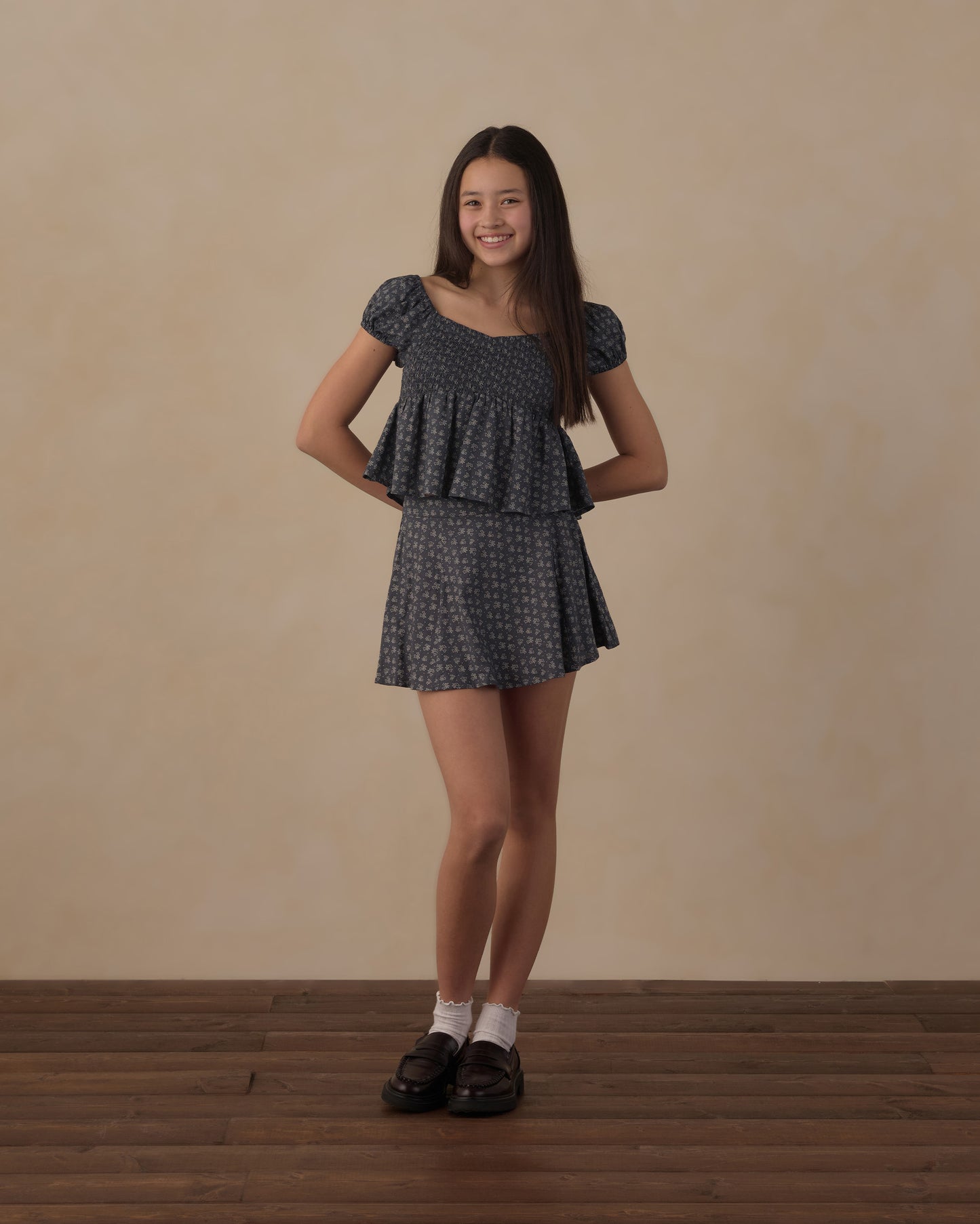 Teen Flutter Top Heart Ditsy - Rylee + Cru | Kids Clothes | Trendy Baby Clothes | Modern Infant Outfits |