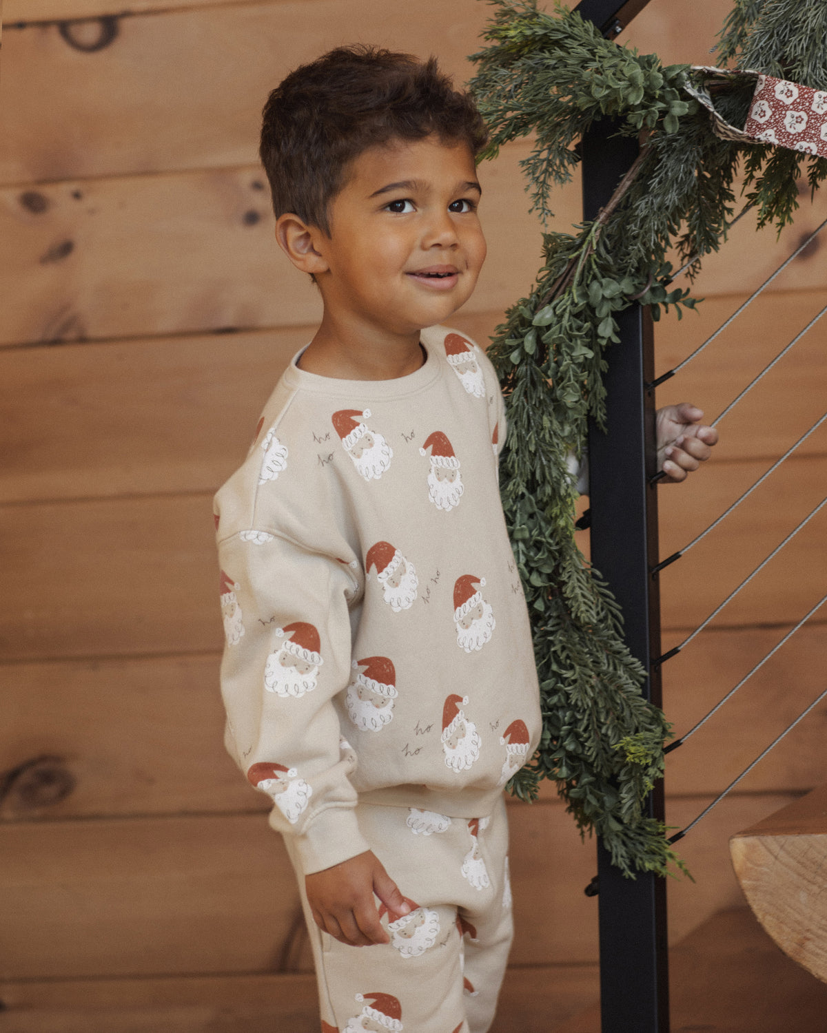 Relaxed Sweatshirt Santa - Rylee + Cru | Kids Clothes | Trendy Baby Clothes | Modern Infant Outfits |