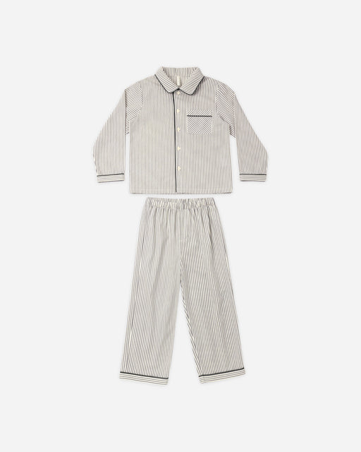 Long Sleeve Pajamas Evergreen Stripe - Rylee + Cru | Kids Clothes | Trendy Baby Clothes | Modern Infant Outfits |