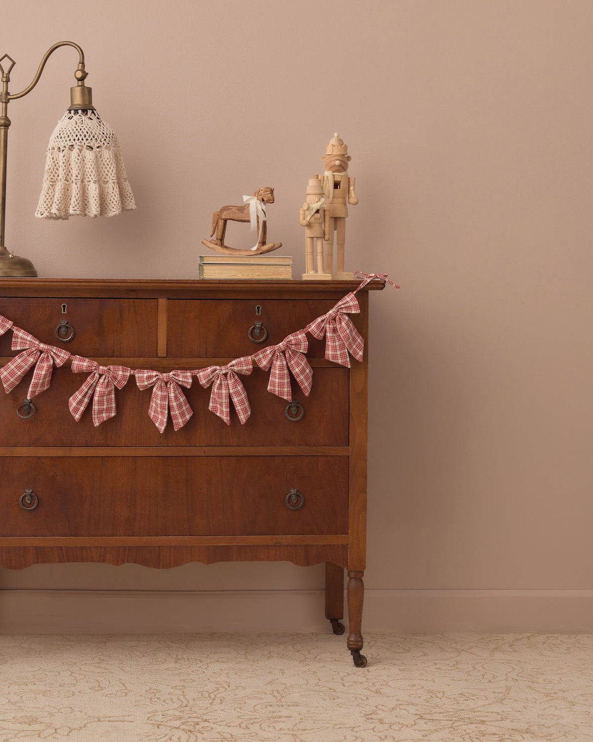 Fabric Bow Garland Vintage Plaid - Rylee + Cru | Kids Clothes | Trendy Baby Clothes | Modern Infant Outfits |