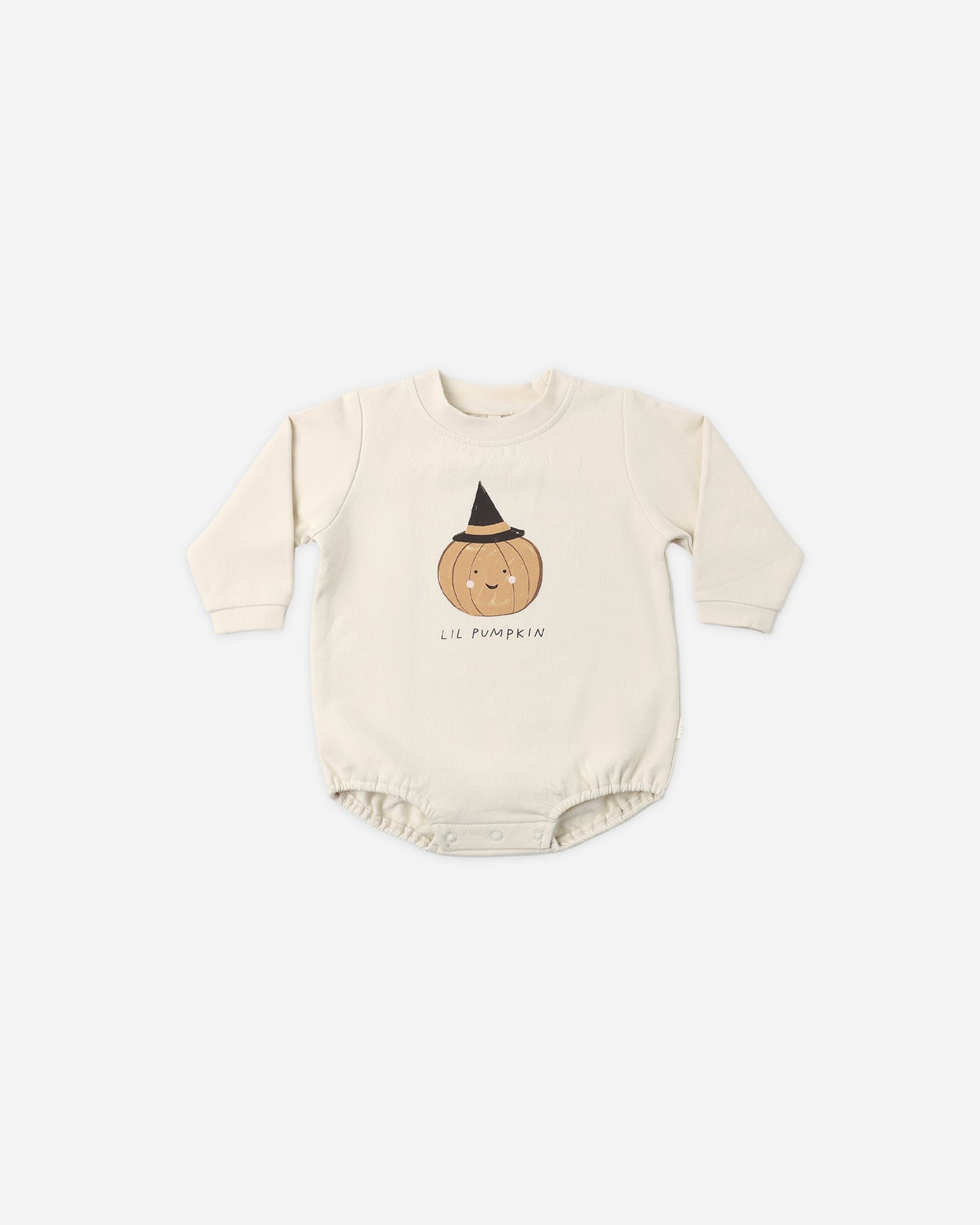 Crewneck Bubble Romper Lil Pumpkin - Rylee + Cru | Kids Clothes | Trendy Baby Clothes | Modern Infant Outfits |