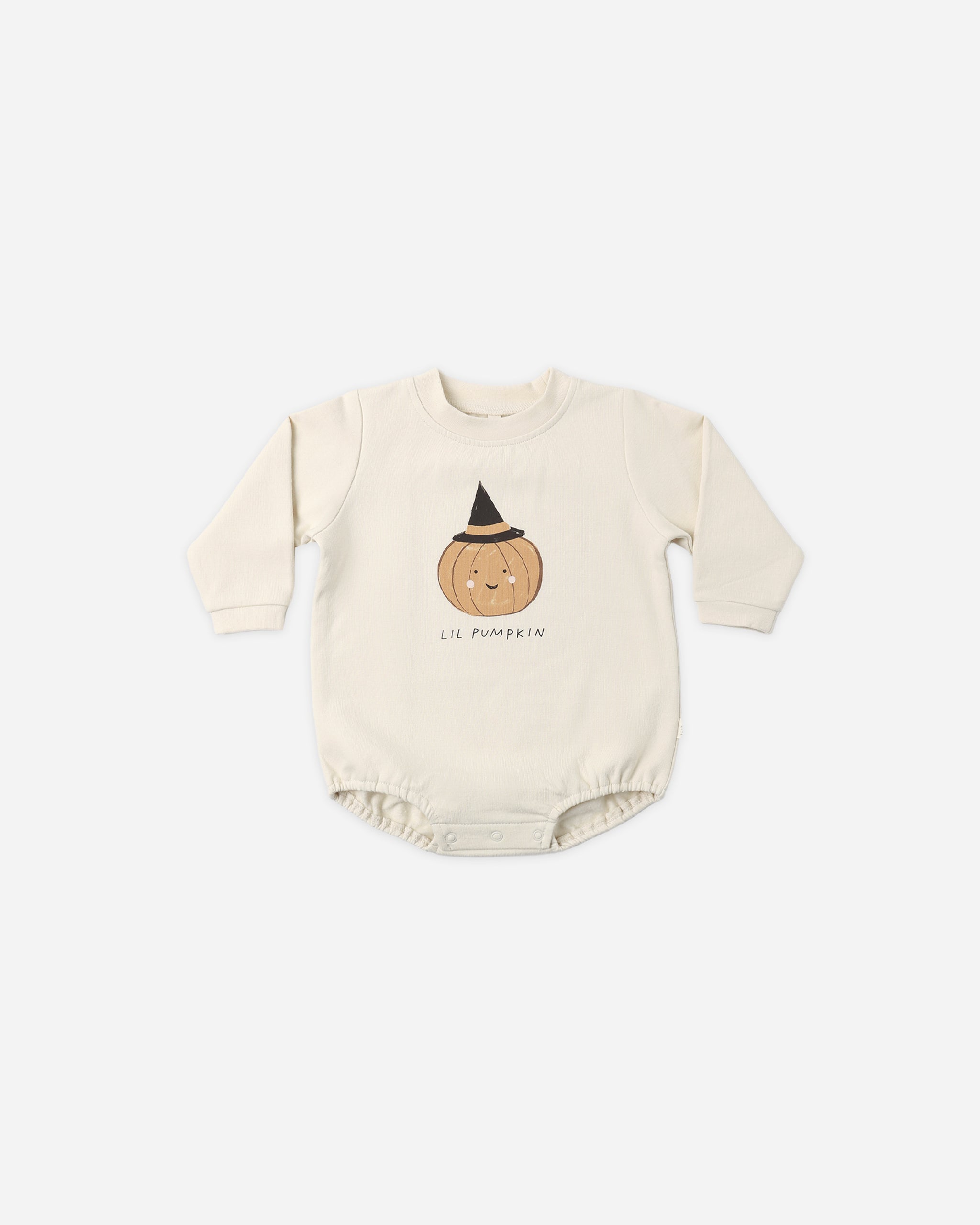 Crewneck Bubble Romper Lil Pumpkin - Rylee + Cru | Kids Clothes | Trendy Baby Clothes | Modern Infant Outfits |