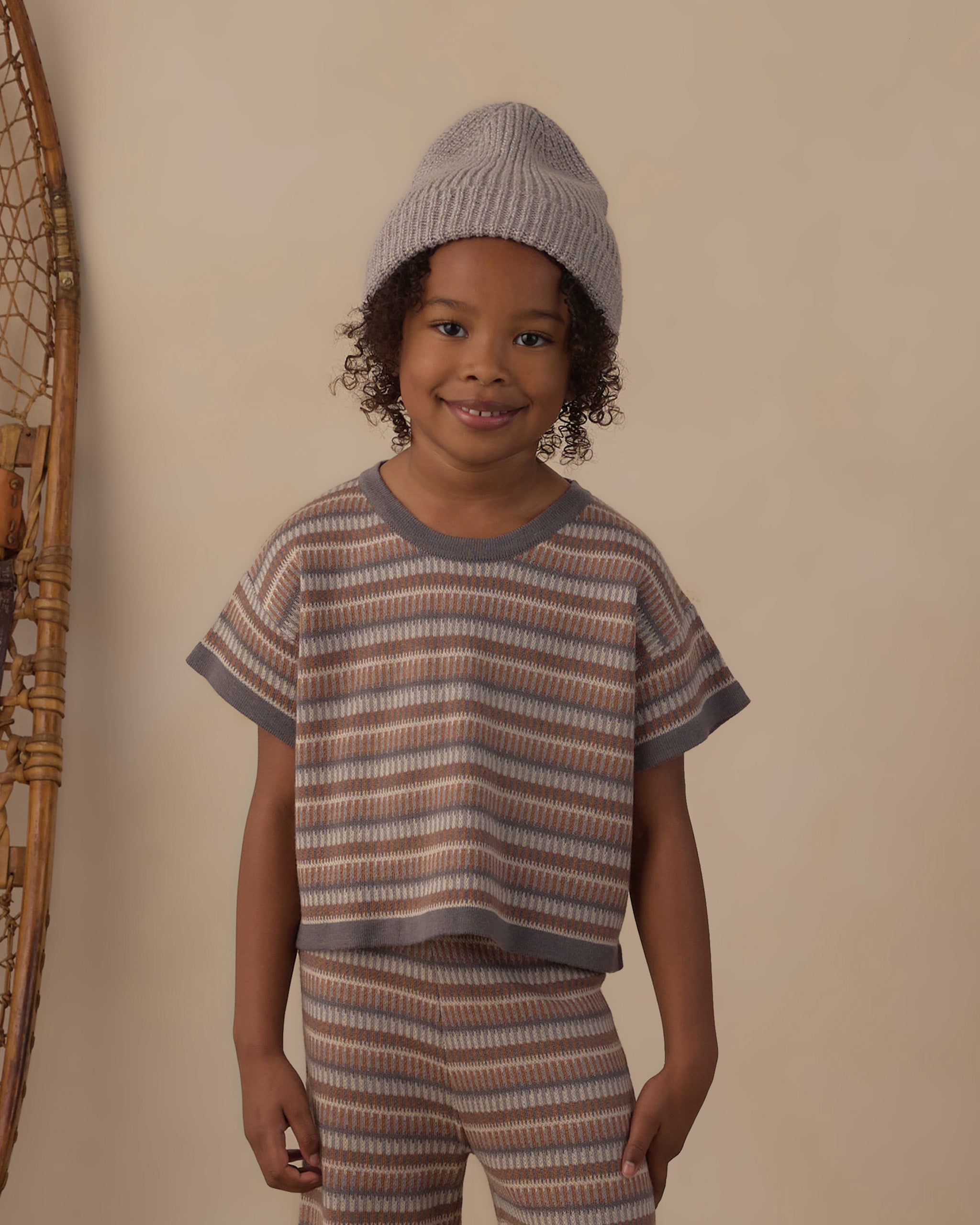Beanie Dusty Blue - Rylee + Cru | Kids Clothes | Trendy Baby Clothes | Modern Infant Outfits |