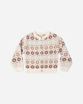 Cheyenne Cardigan Flower Fair Isle - Rylee + Cru | Kids Clothes | Trendy Baby Clothes | Modern Infant Outfits |