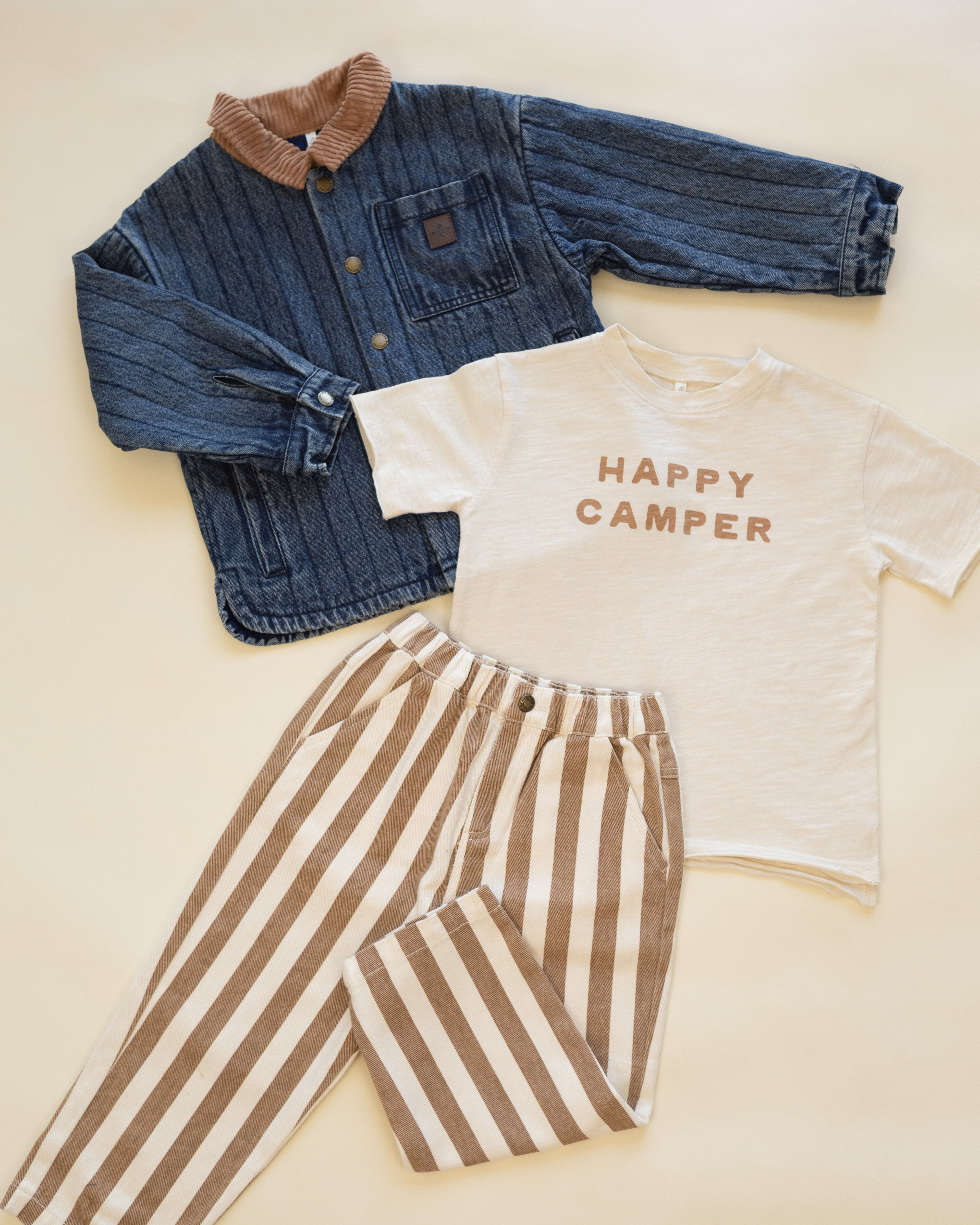 Baggy Pant Fawn Pinstripe - Rylee + Cru | Kids Clothes | Trendy Baby Clothes | Modern Infant Outfits |