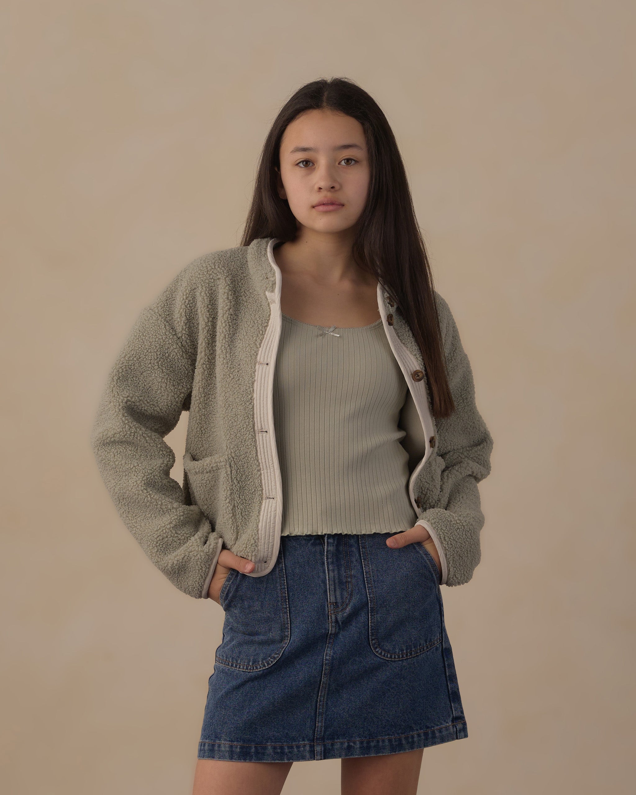 Teen Chalet Jacket Sage - Rylee + Cru | Kids Clothes | Trendy Baby Clothes | Modern Infant Outfits |