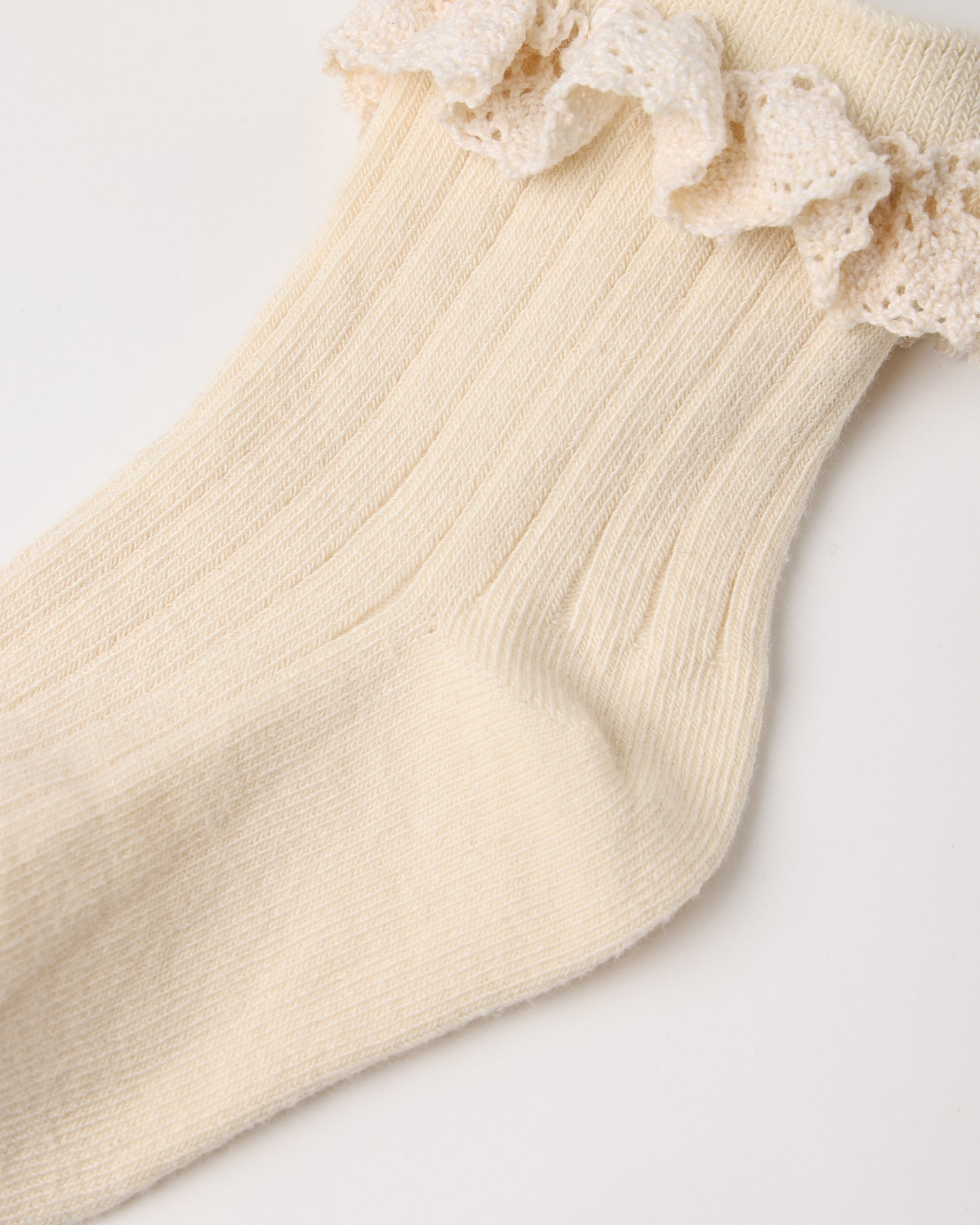 Lace Trim Socks, 2-Pack Rosewood, Natural - Rylee + Cru | Kids Clothes | Trendy Baby Clothes | Modern Infant Outfits |