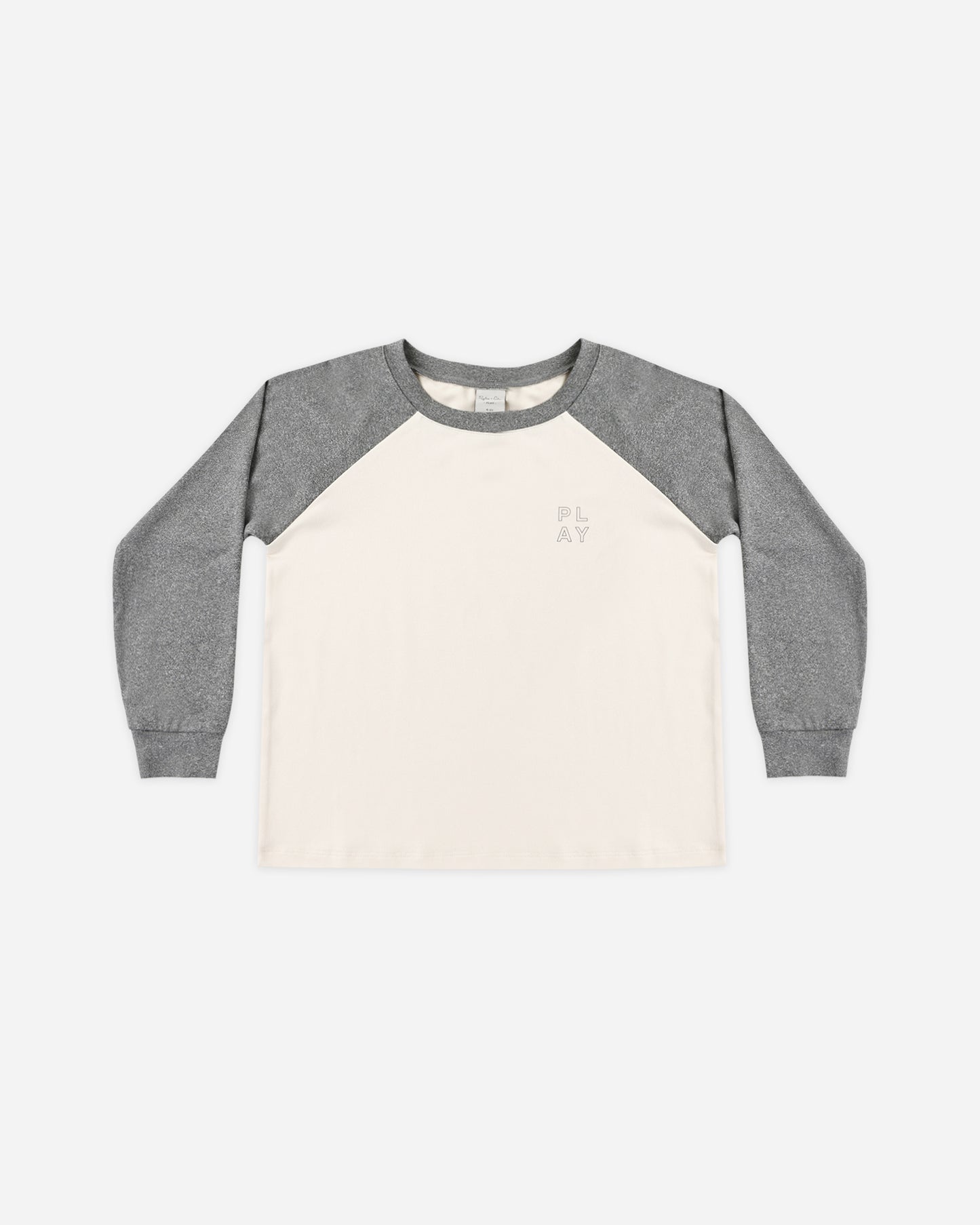 Long Sleeve Raglan Tee Dark Heathered Grey - Rylee + Cru | Kids Clothes | Trendy Baby Clothes | Modern Infant Outfits |