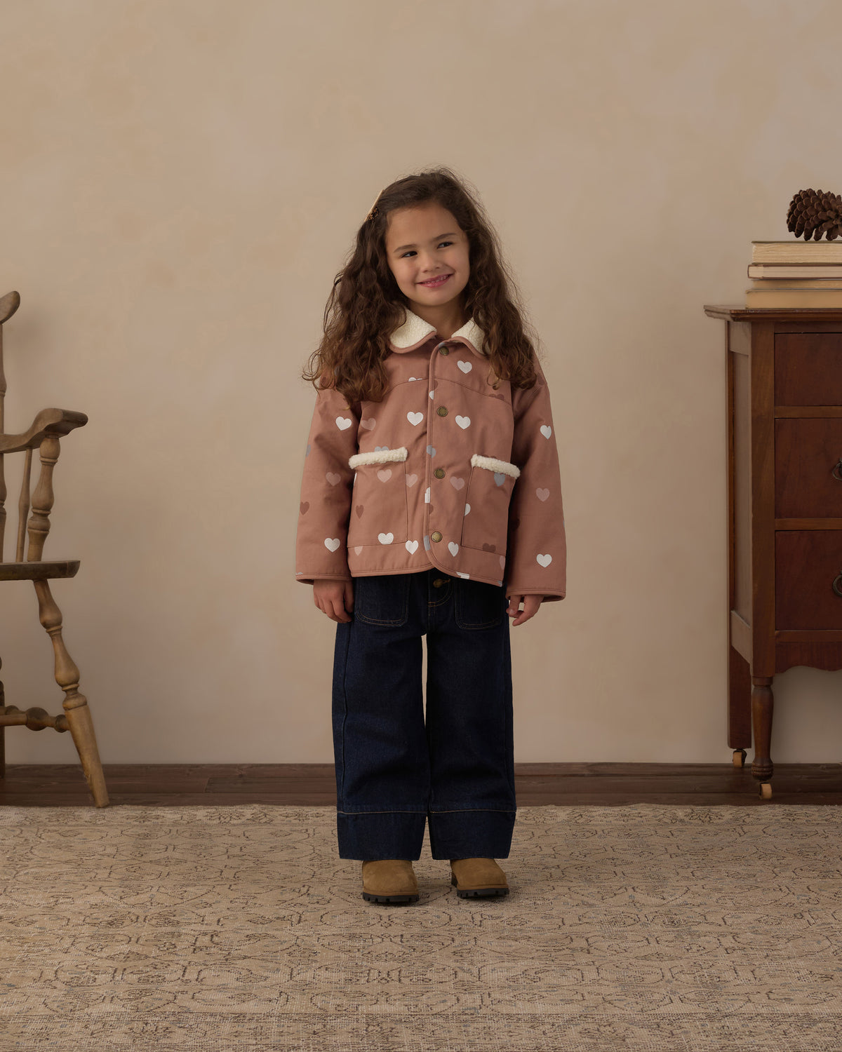 Lily Coat Hearts - Rylee + Cru | Kids Clothes | Trendy Baby Clothes | Modern Infant Outfits |