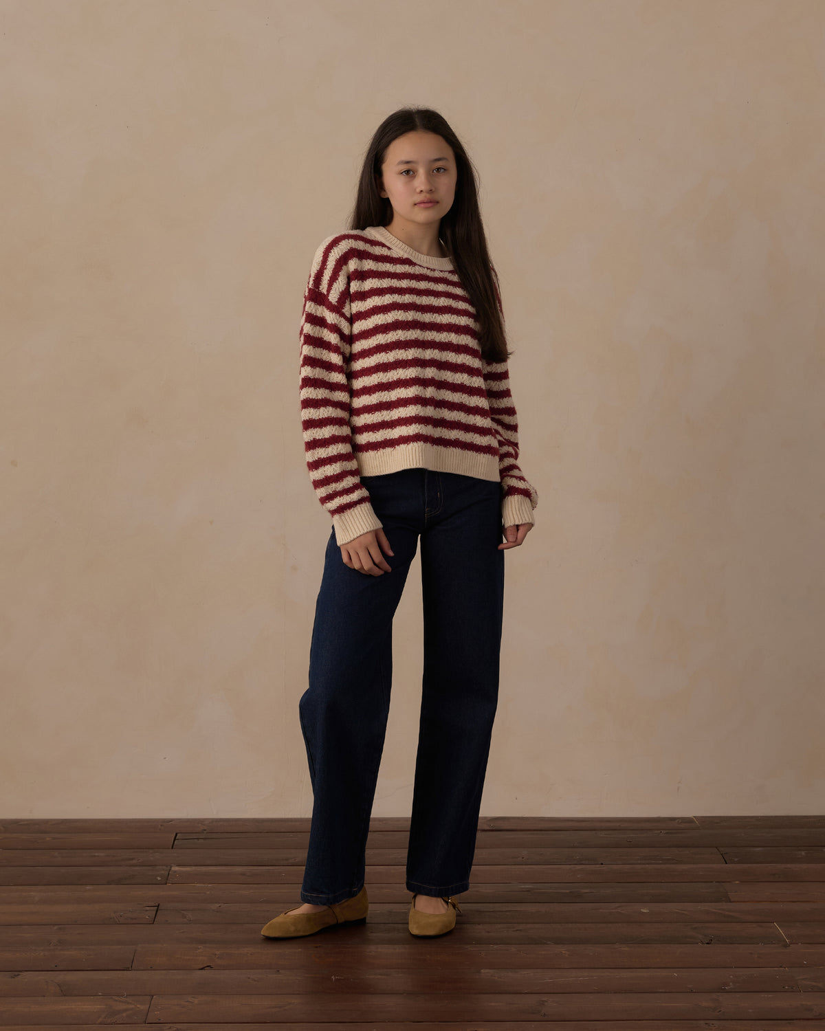 Teen Carolina Sweater Ruby Stripe - Rylee + Cru | Kids Clothes | Trendy Baby Clothes | Modern Infant Outfits |