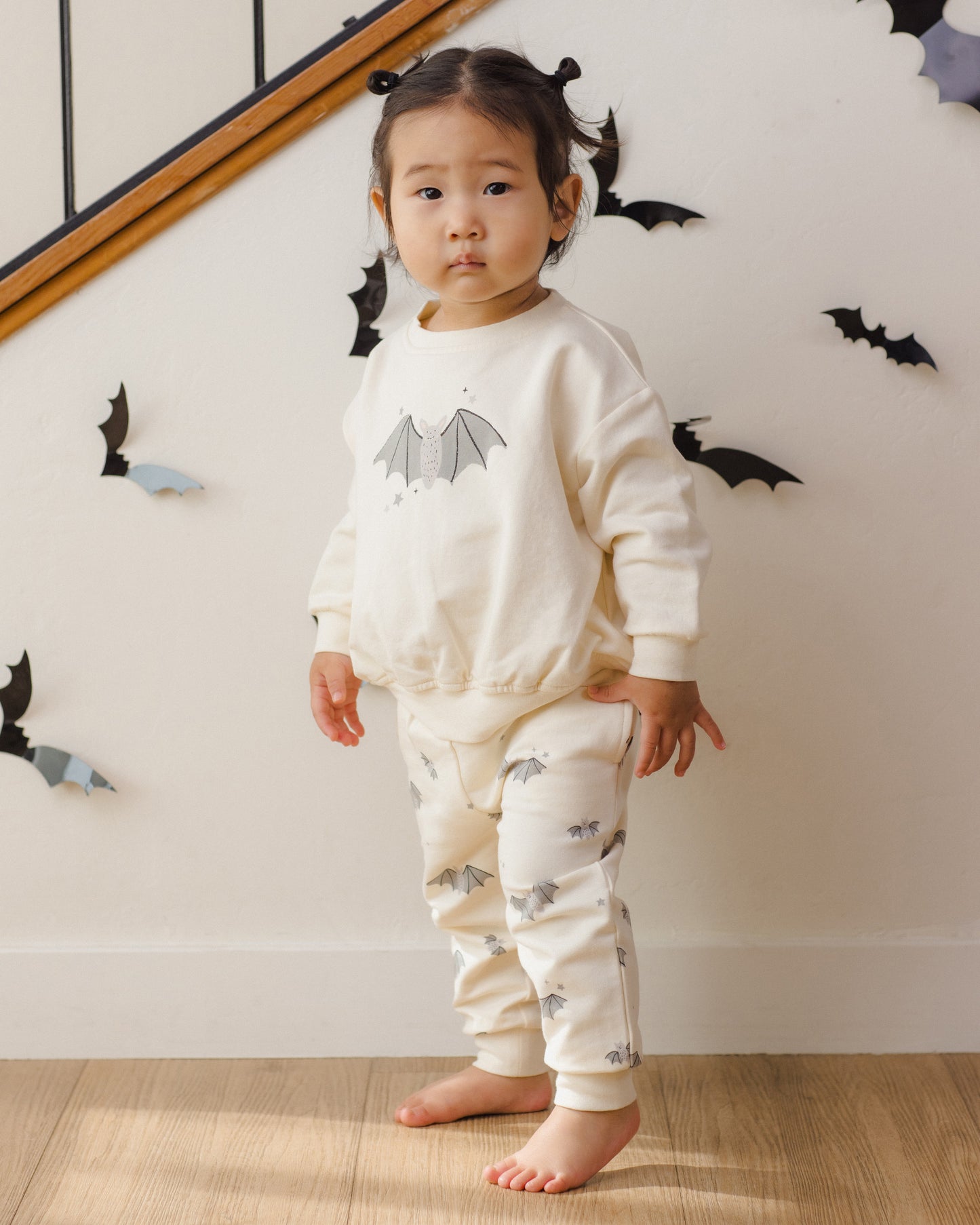 Relaxed Fleece Sweatpant Baby Bats - Rylee + Cru | Kids Clothes | Trendy Baby Clothes | Modern Infant Outfits |