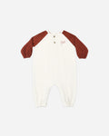 Henley Jumpsuit Brick Color Block - Rylee + Cru | Kids Clothes | Trendy Baby Clothes | Modern Infant Outfits |