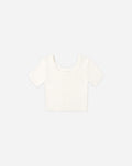 Scallop Tee Natural - Rylee + Cru | Kids Clothes | Trendy Baby Clothes | Modern Infant Outfits |