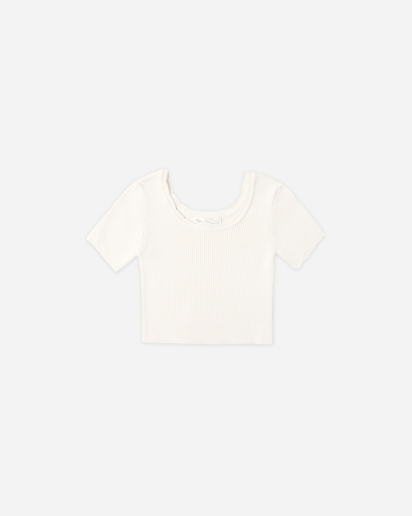Scallop Tee Natural - Rylee + Cru | Kids Clothes | Trendy Baby Clothes | Modern Infant Outfits |