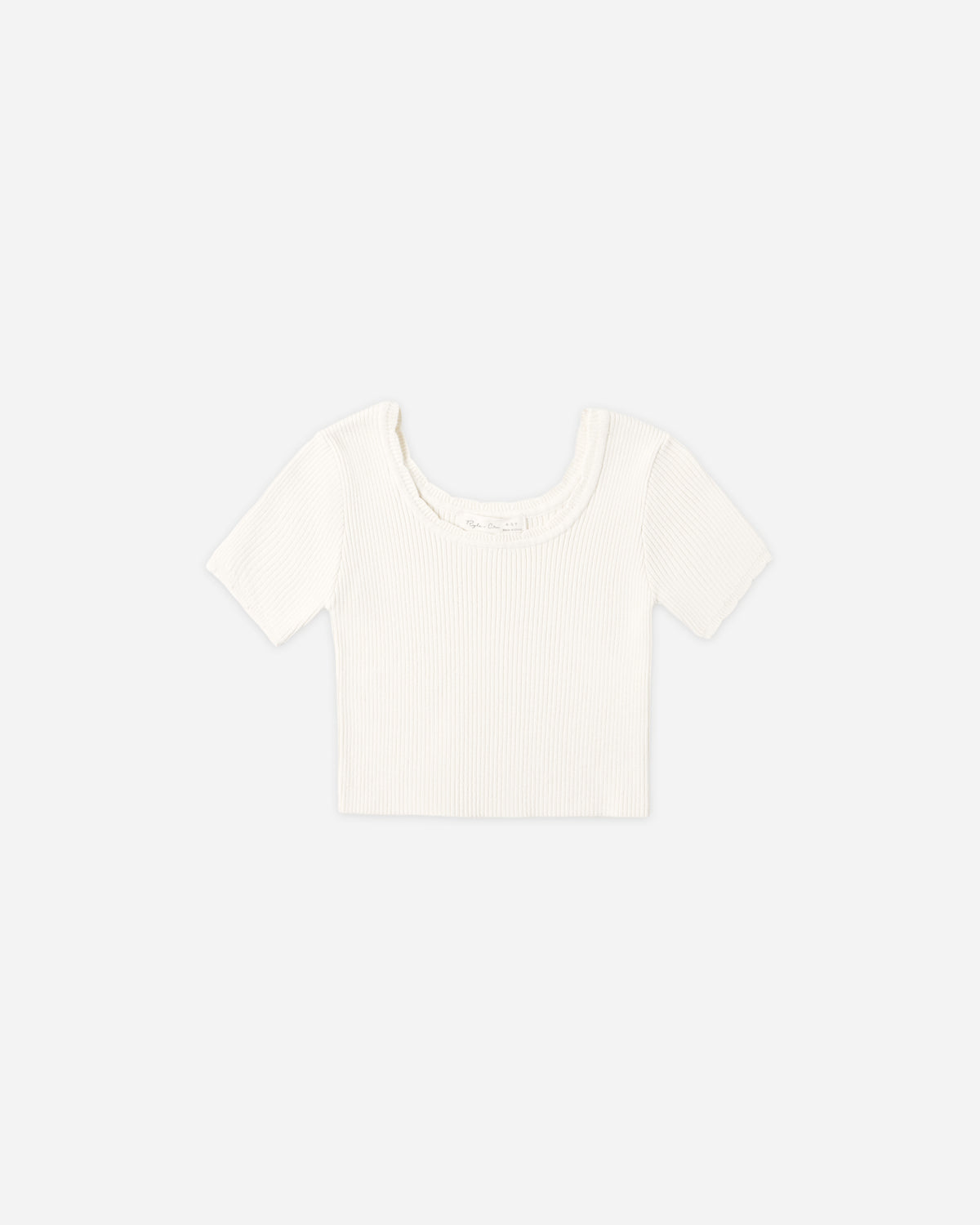 Scallop Tee Natural - Rylee + Cru | Kids Clothes | Trendy Baby Clothes | Modern Infant Outfits |