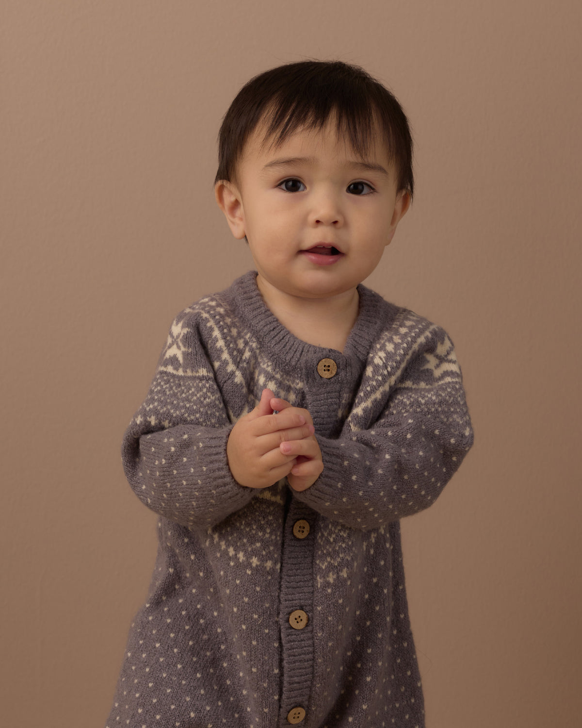 Fair Isle Romper Slate - Rylee + Cru | Kids Clothes | Trendy Baby Clothes | Modern Infant Outfits |