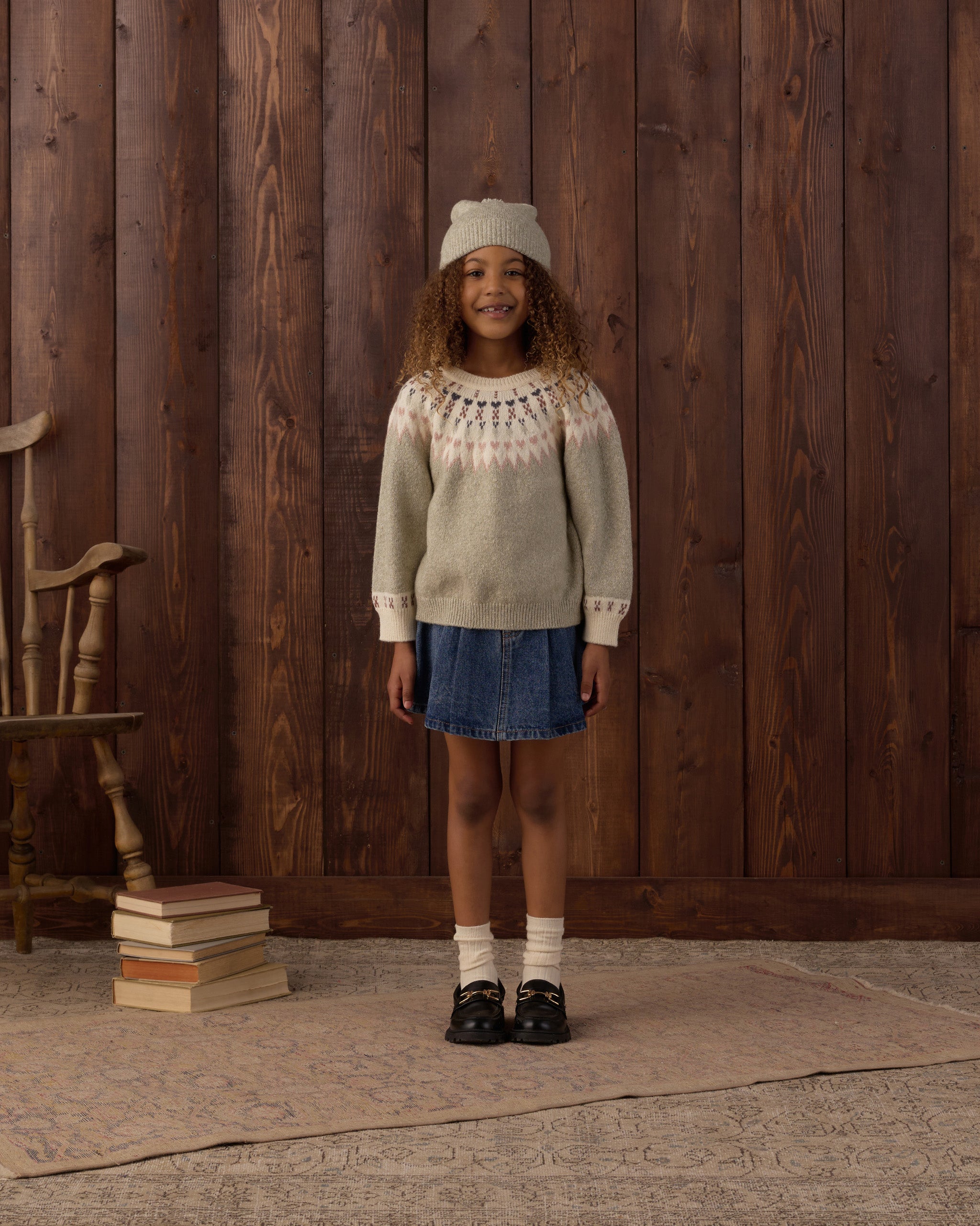 Fair Isle Sweater Sage - Rylee + Cru | Kids Clothes | Trendy Baby Clothes | Modern Infant Outfits |