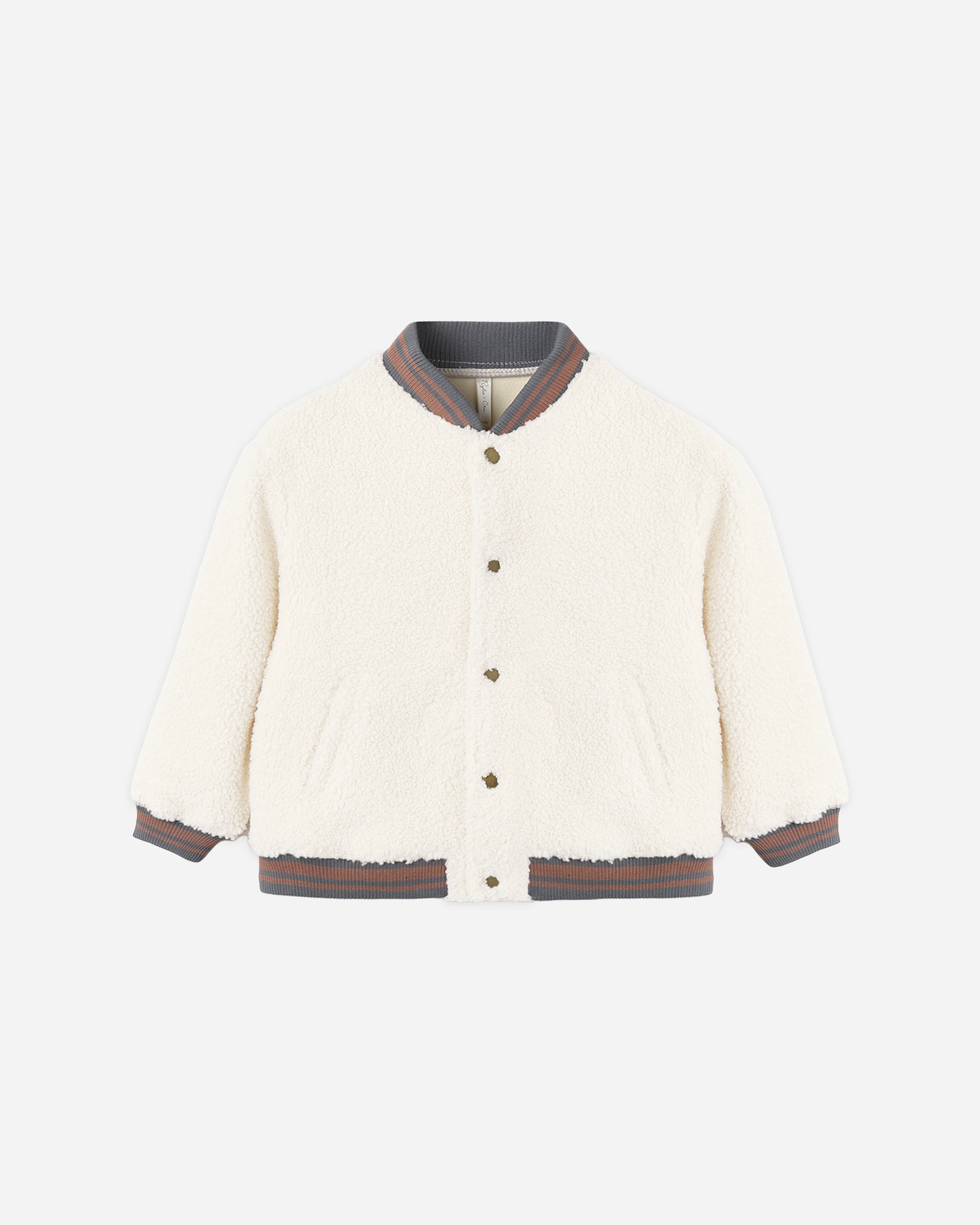 Sherpa Bomber Natural - Rylee + Cru | Kids Clothes | Trendy Baby Clothes | Modern Infant Outfits |