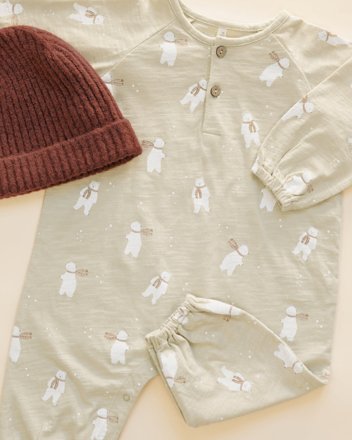 Henley Jumpsuit Polar Bears - Rylee + Cru | Kids Clothes | Trendy Baby Clothes | Modern Infant Outfits |